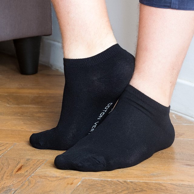 Les socquettes unies en coton BIO | Noir 4
