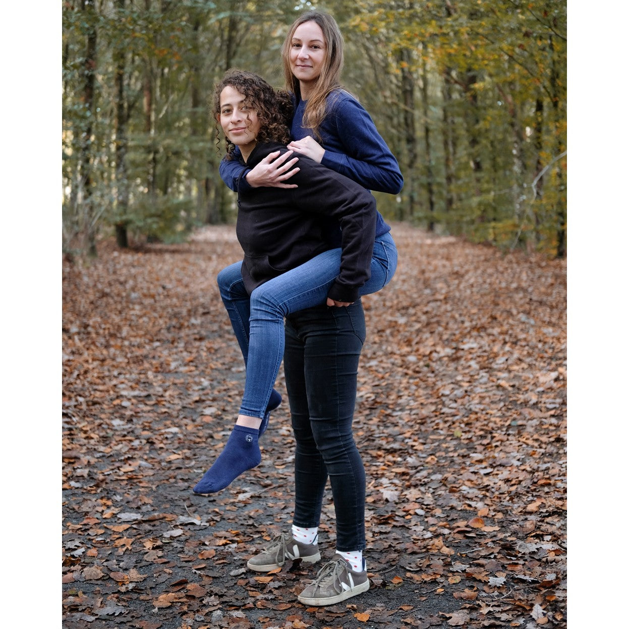 Les chaussettes basses unies en coton BIO | Bleu 8