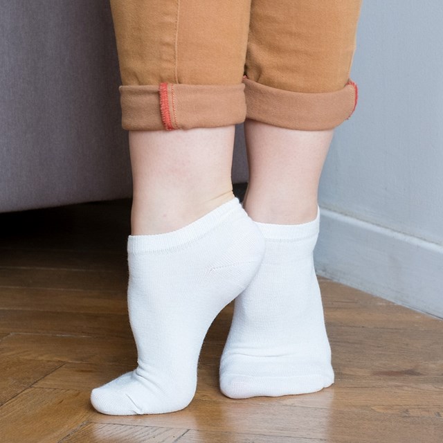 Les socquettes unies en coton BIO | Blanc neige 3