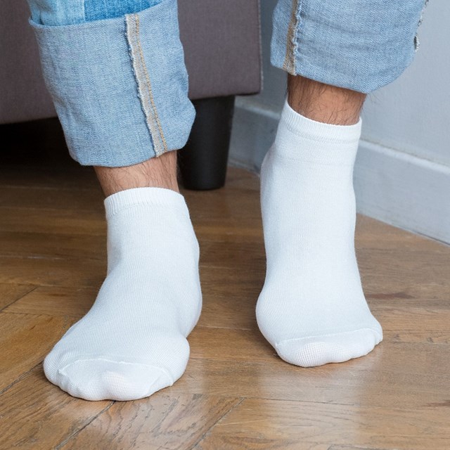 Les socquettes unies en coton BIO | Blanc neige 4