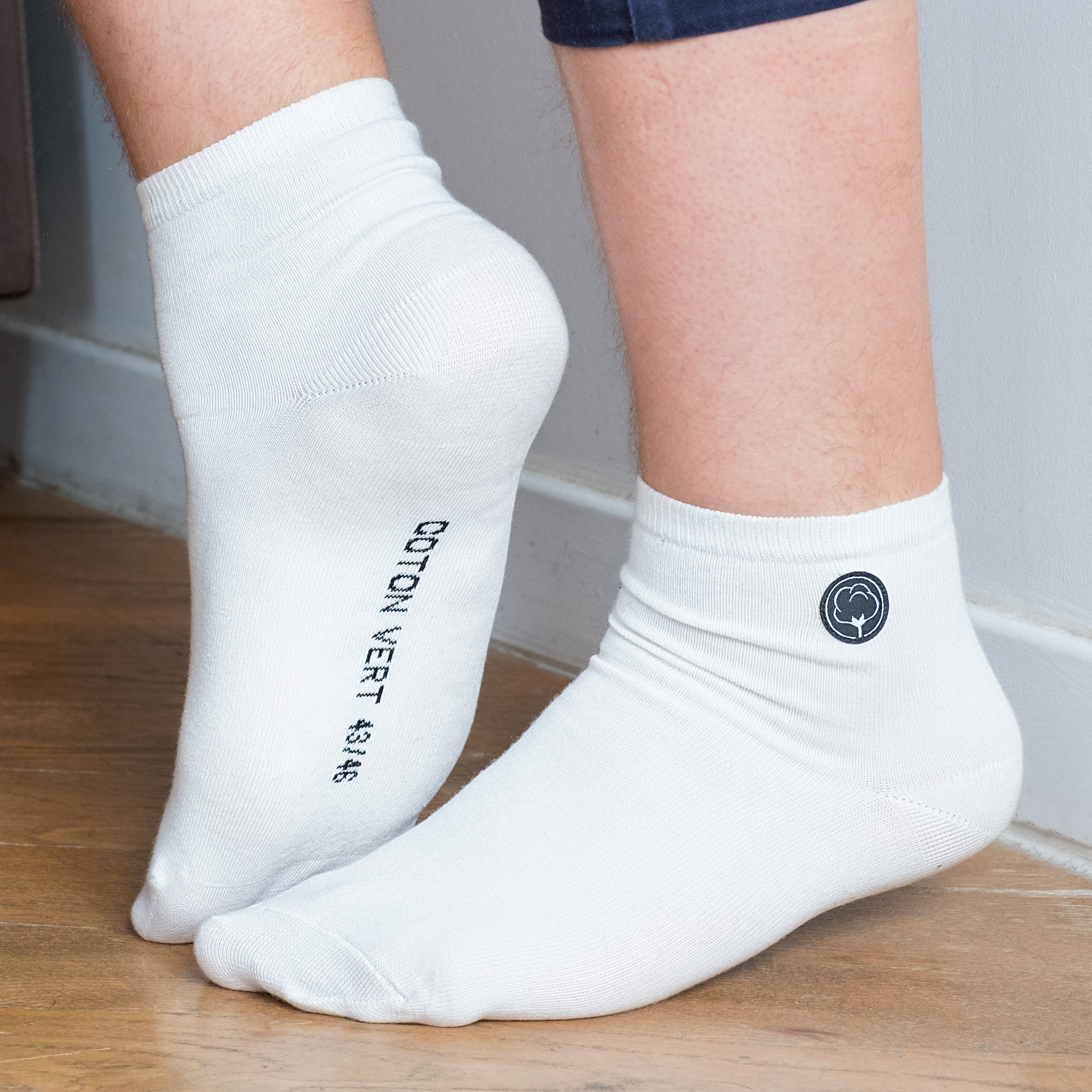 Les chaussettes basses unies en coton BIO | Blanc neige 4