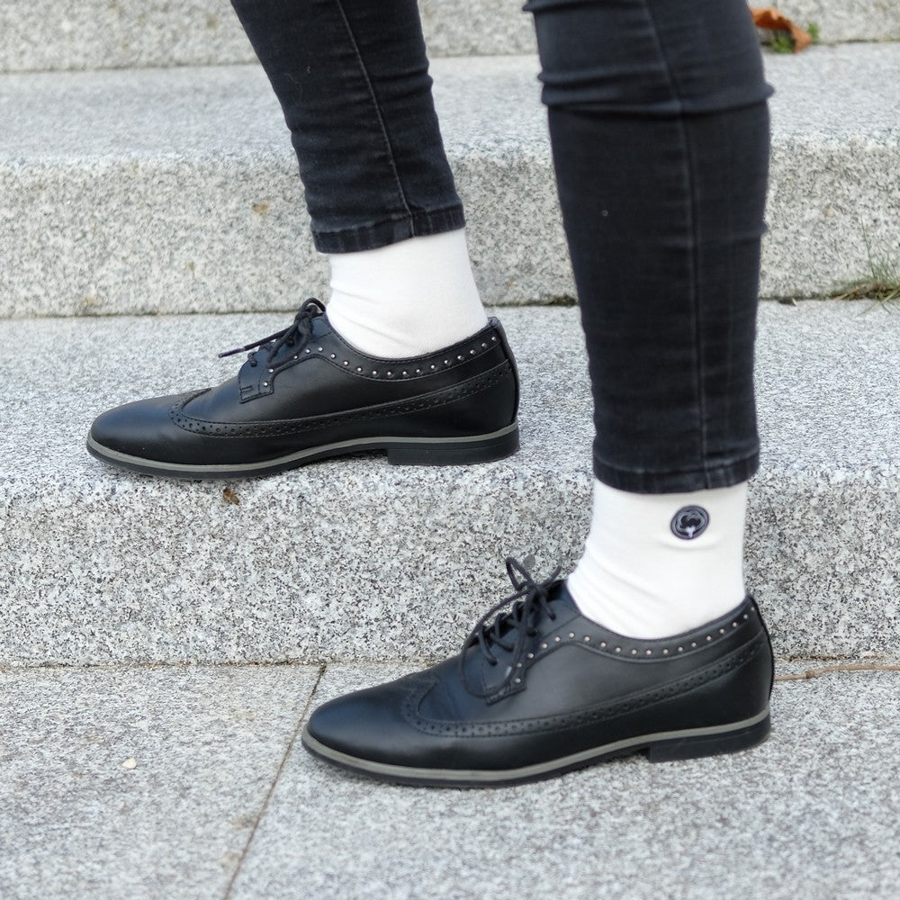 Les chaussettes basses unies en coton BIO | Blanc neige 6