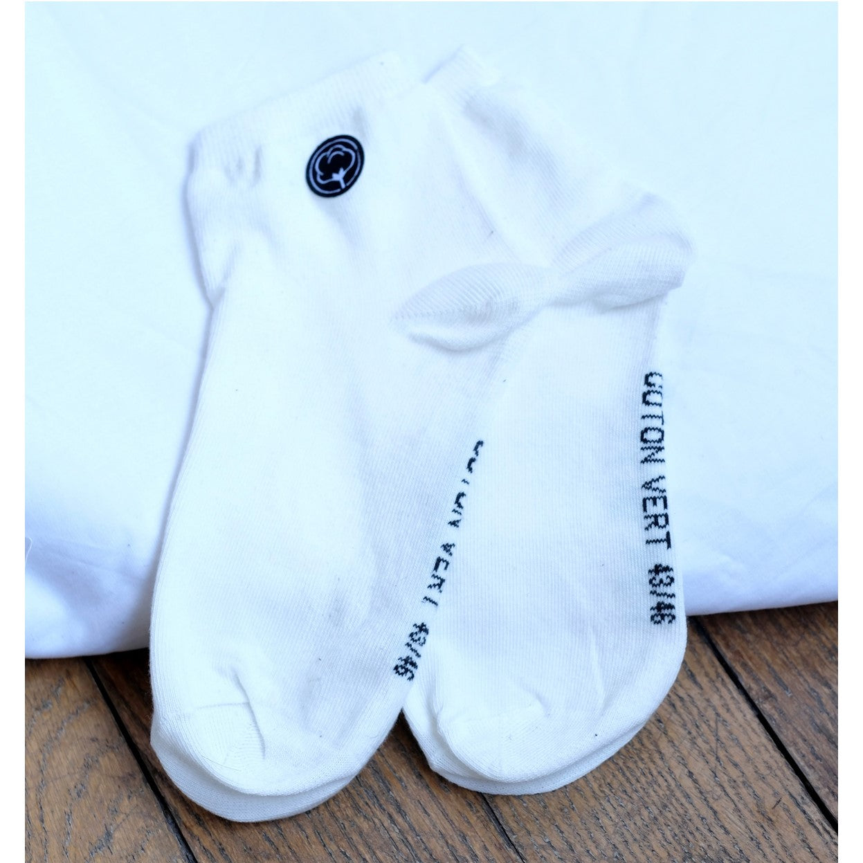 Les chaussettes basses unies en coton BIO | Blanc neige 3