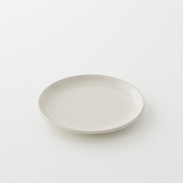 Assiette à dessert en grès naturel, fabriquée au Portugal
