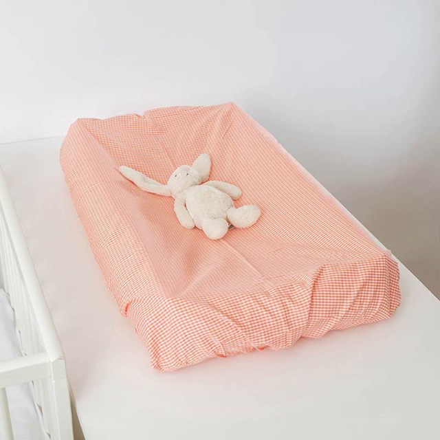 Housse de Matelas à Langer en Coton Bio Vichy 6