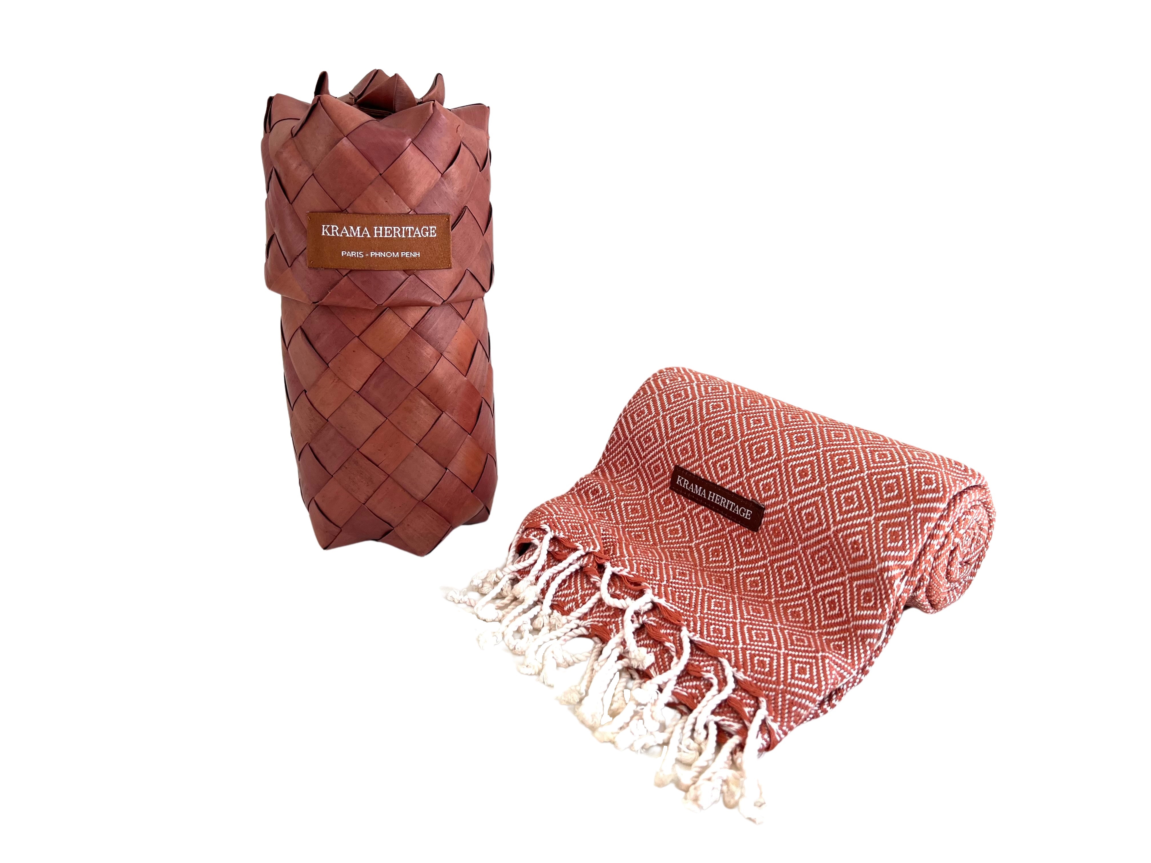 Le Krama Chaud Beige Ocre 10