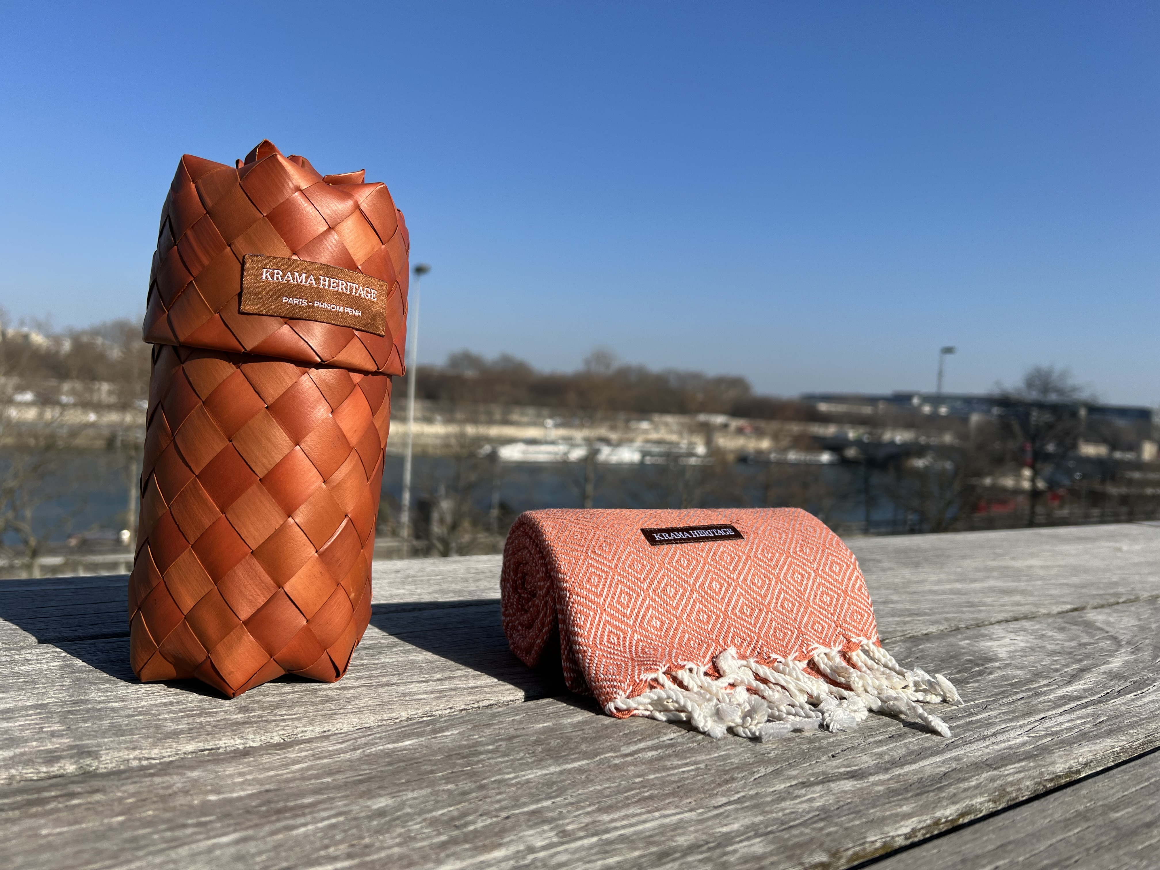 Le Krama Chaud Beige Ocre 7