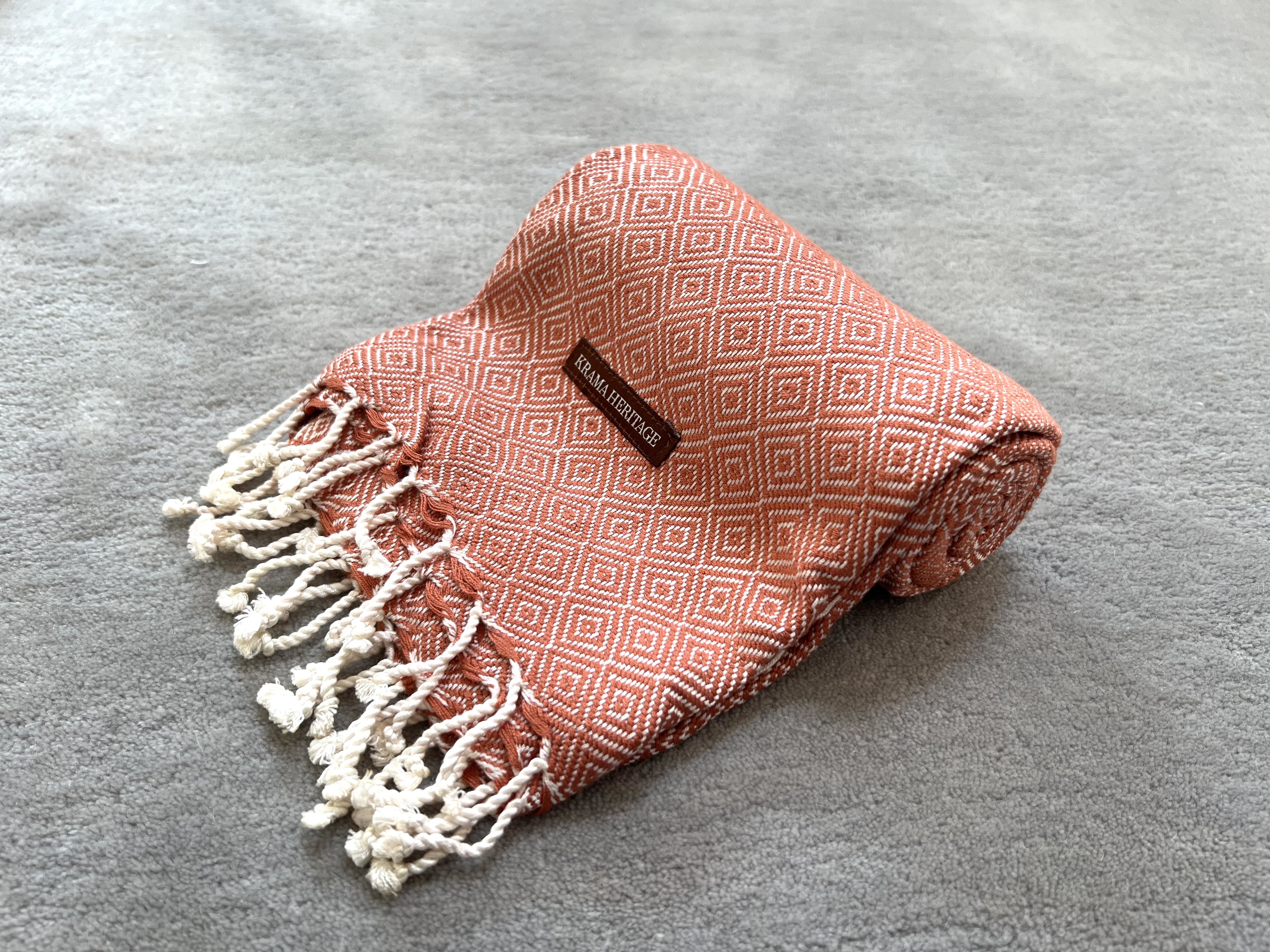 Le Krama Chaud Beige Ocre 9