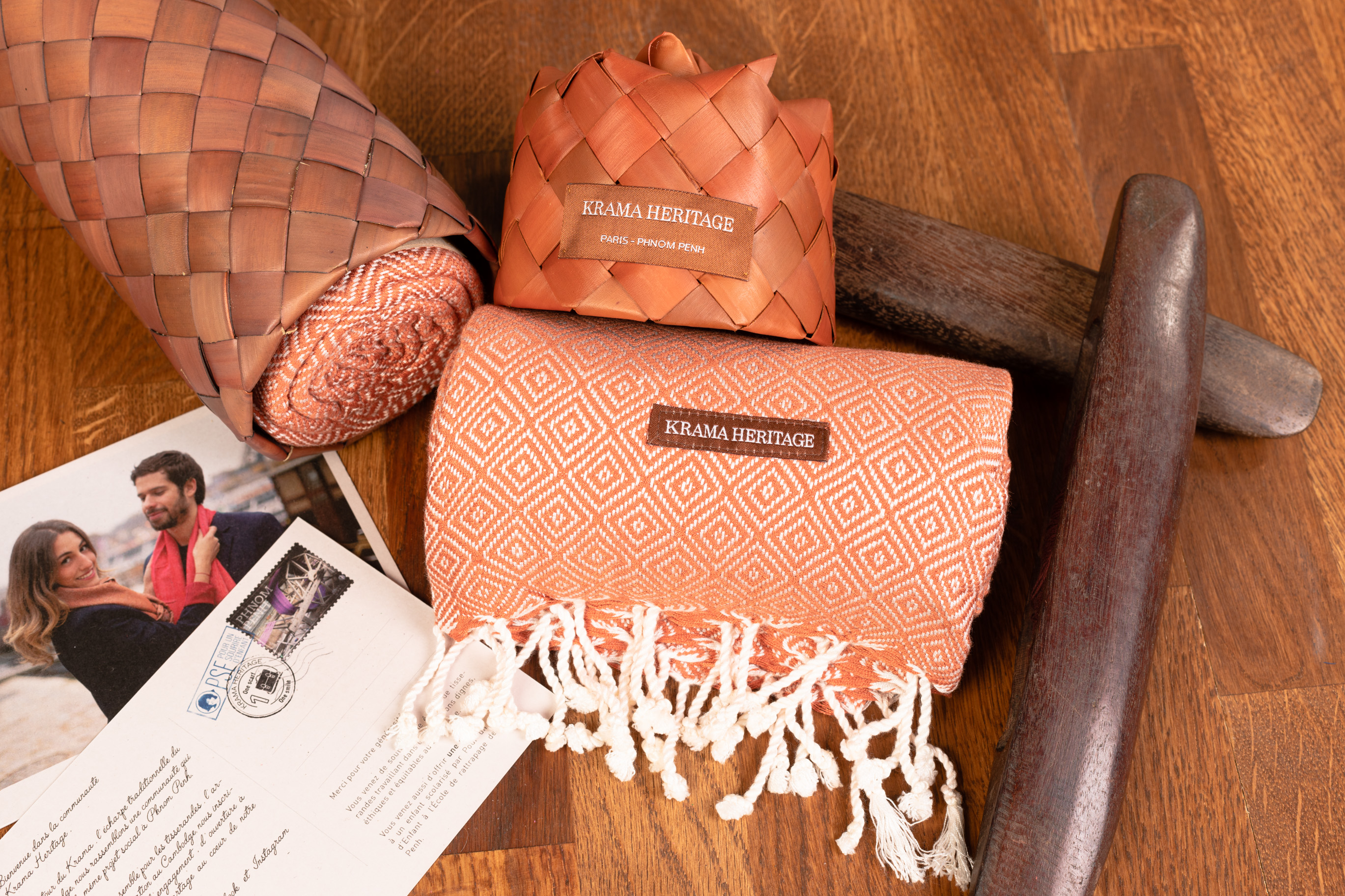 Le Krama Chaud Beige Ocre 2