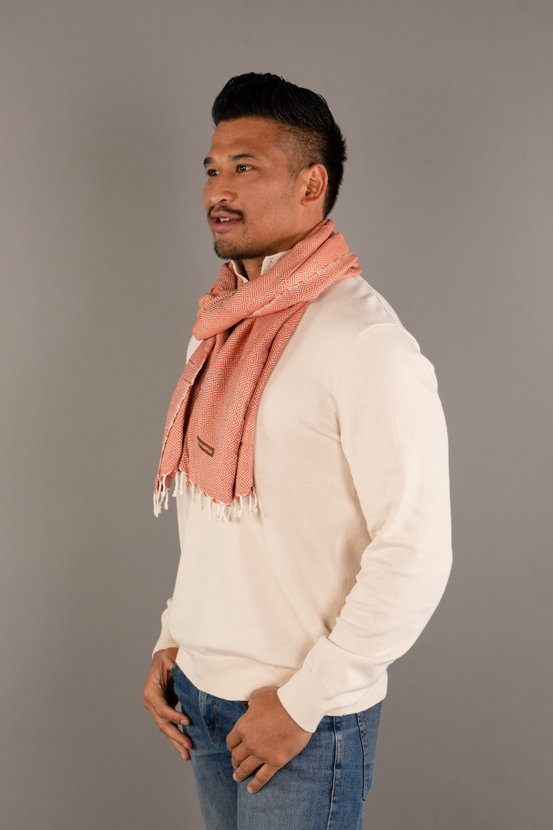 Le Krama Chaud Beige Ocre 4