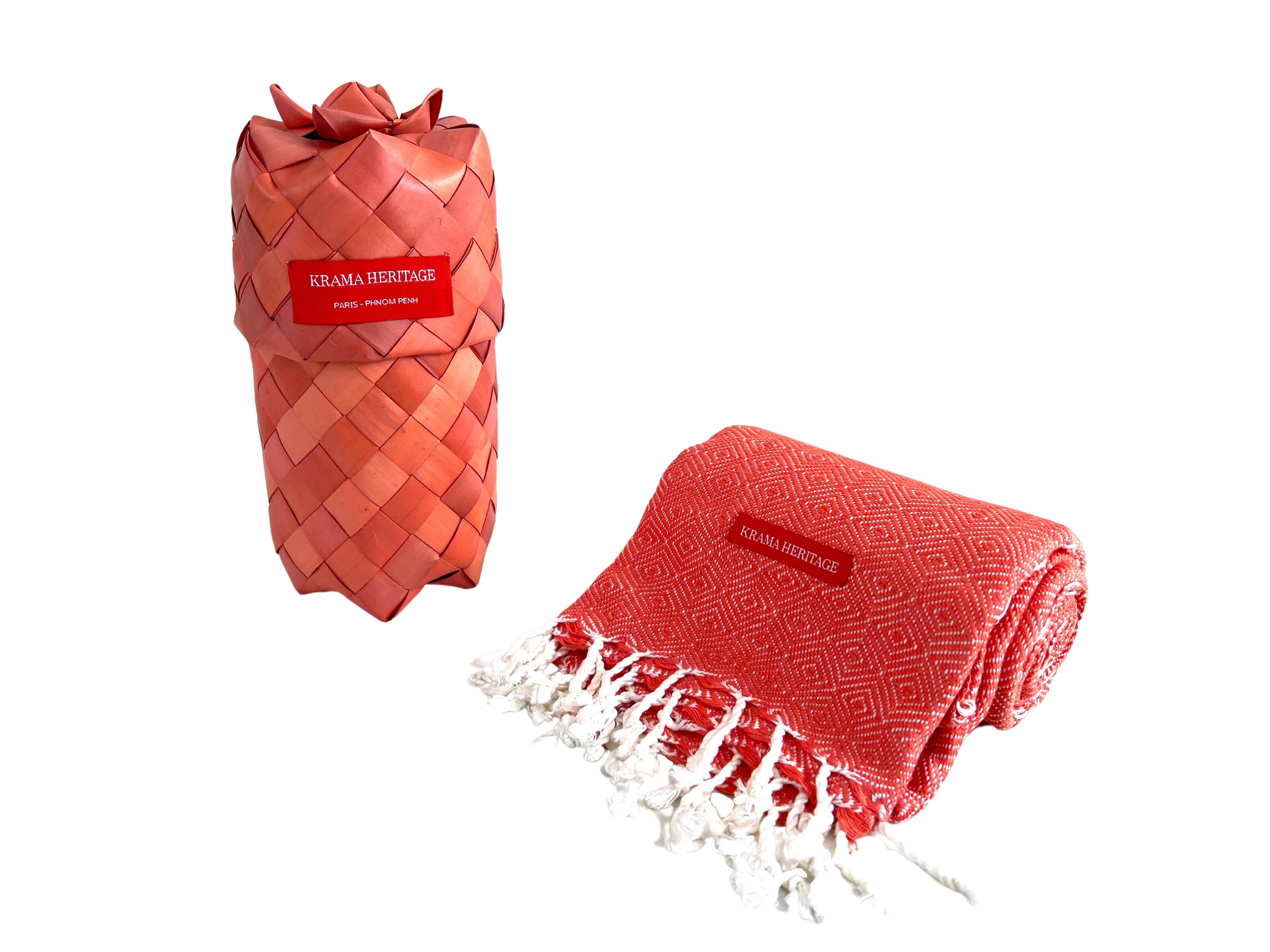 Le Krama Chaud Orange Corail 8