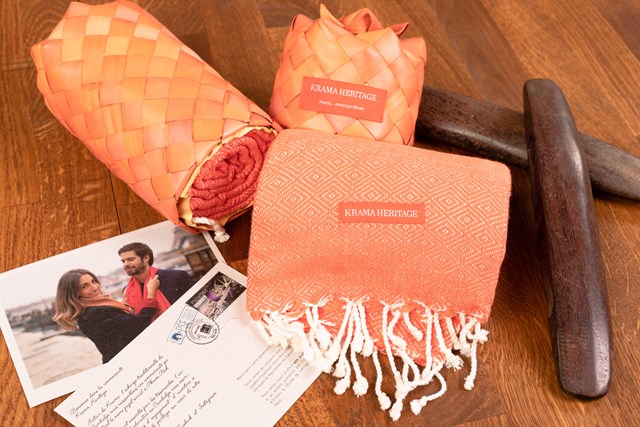 Le Krama Chaud Orange Corail 2