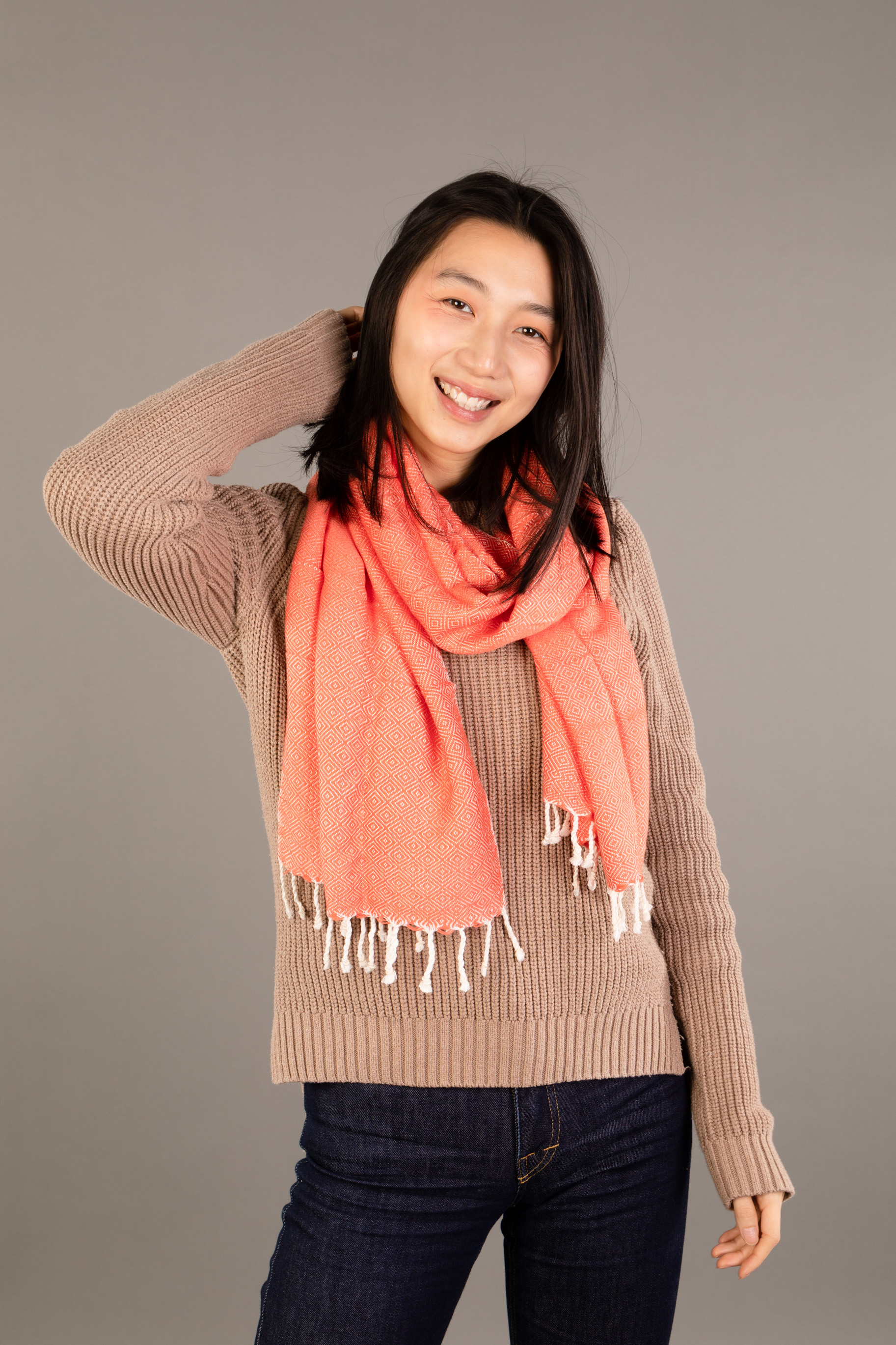 Le Krama Chaud Orange Corail 3