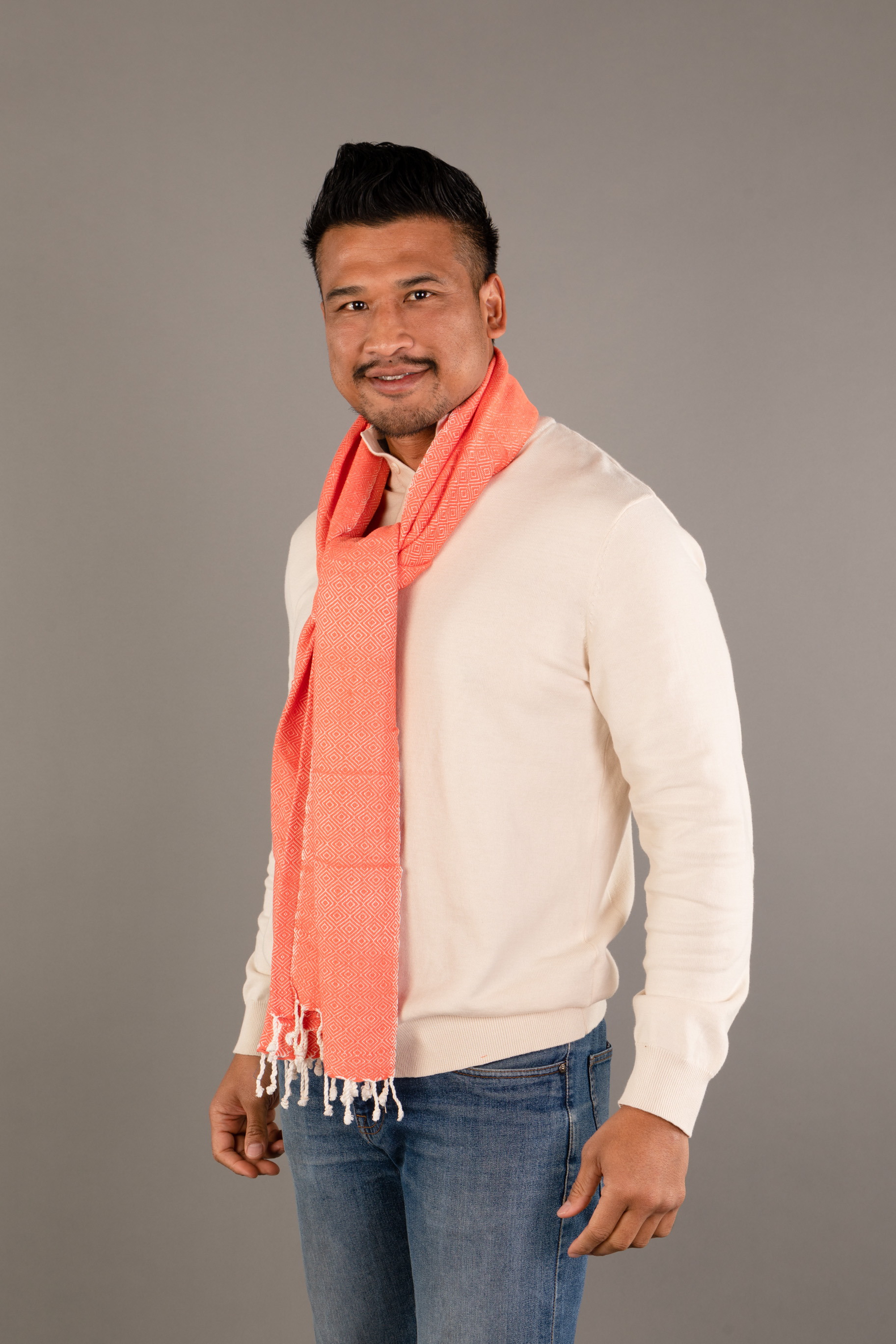 Le Krama Chaud Orange Corail 4