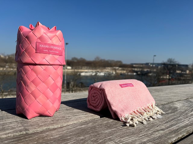 Le Krama Chaud Rose Clair 7