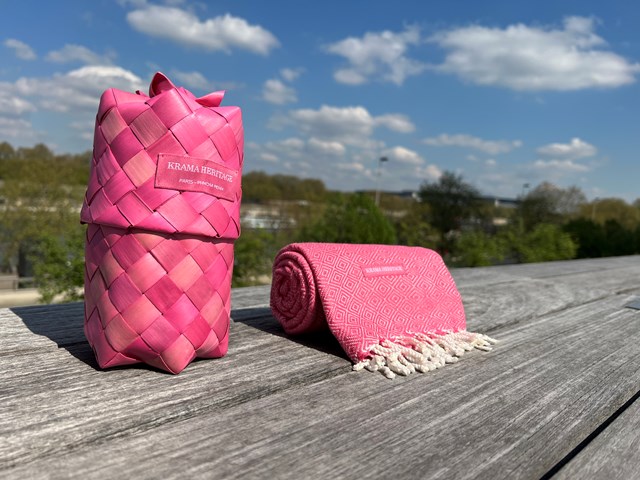 Le Krama Chaud Rose Bonbon 7