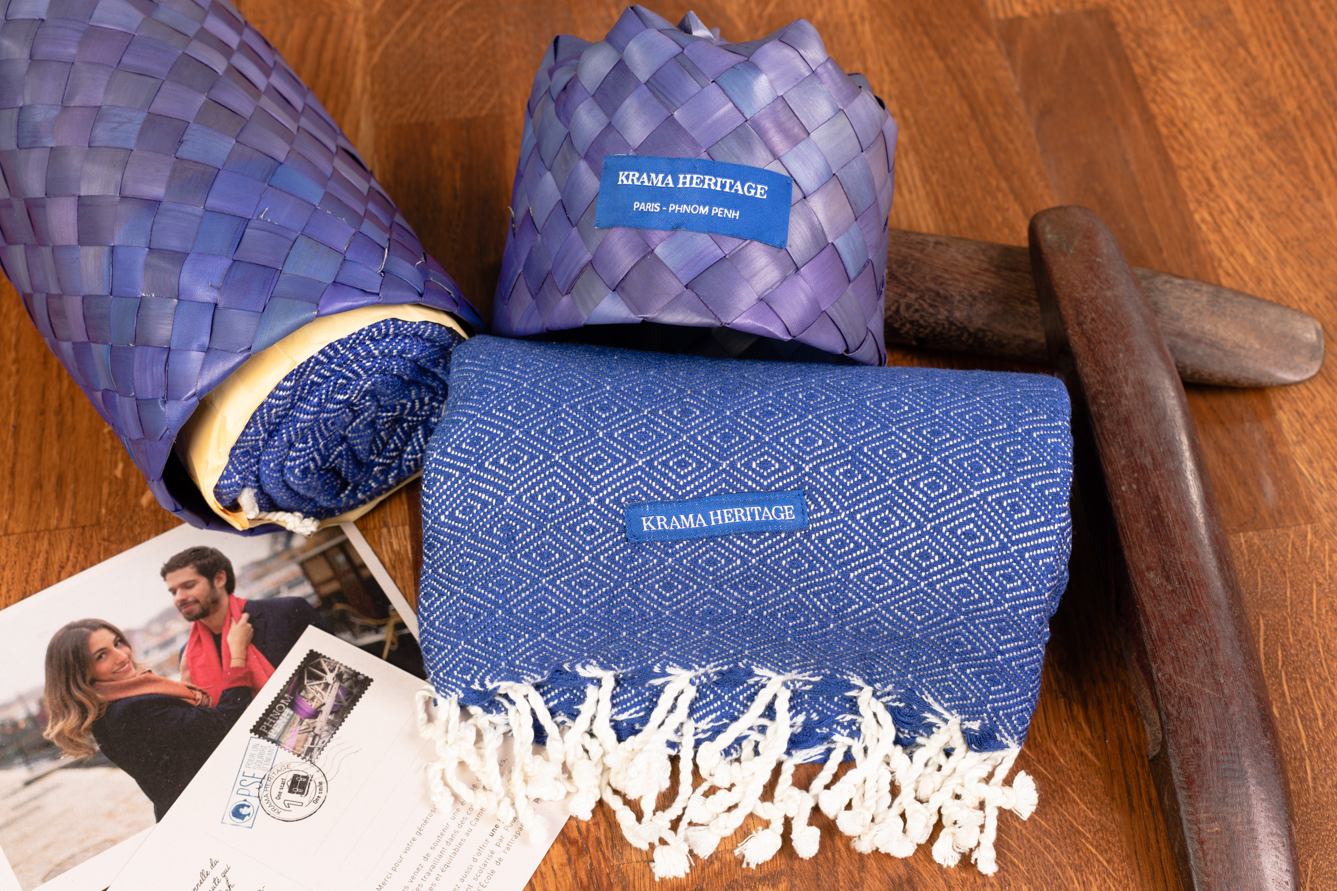 Le Grand Krama Chaud Bleu Roi 2