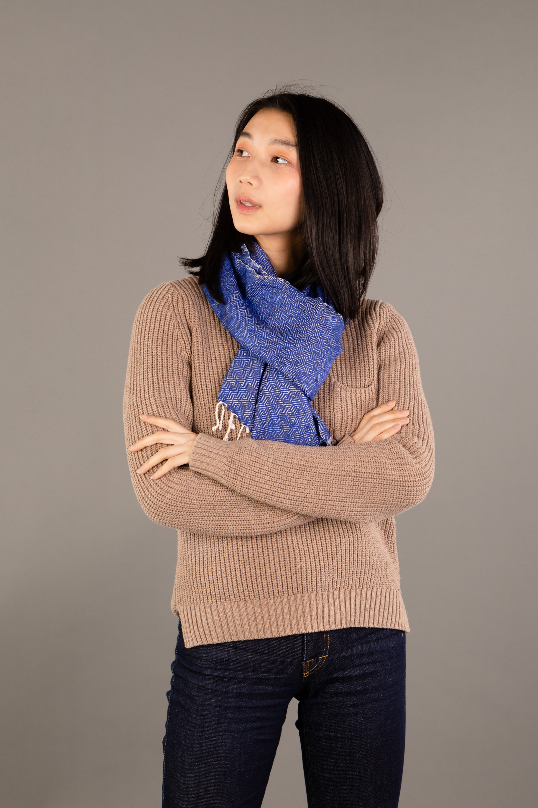 Le Grand Krama Chaud Bleu Roi 3