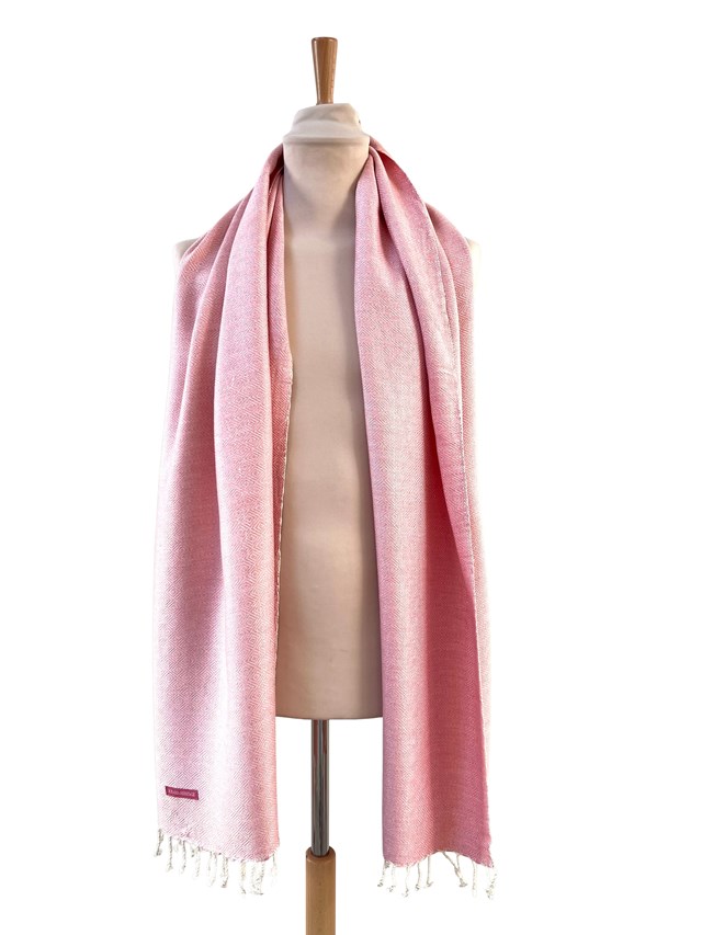Le Grand Krama Chaud Rose Clair 5
