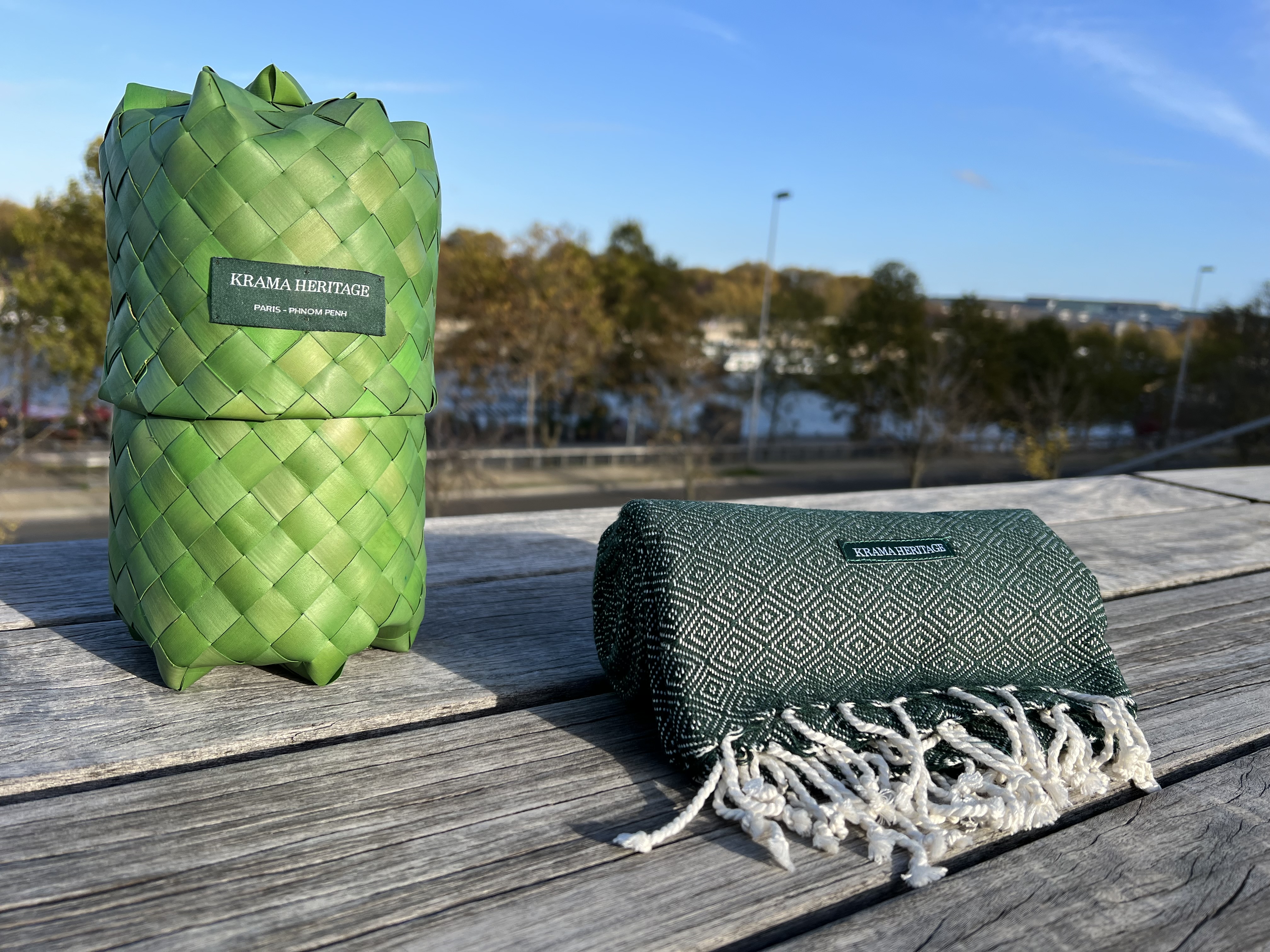 Le Grand Krama Chaud Vert Forêt 6