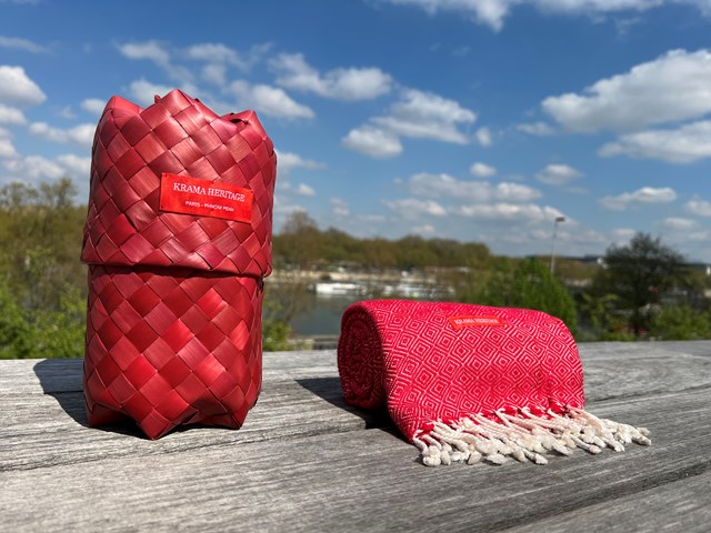 Le Grand Krama Rouge Coquelicot 6
