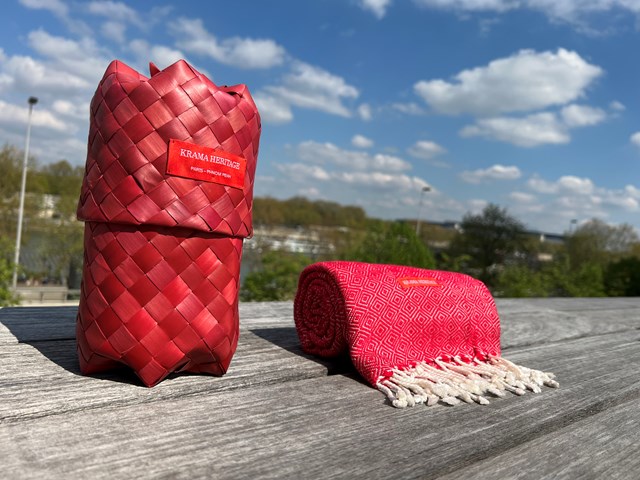 Le Grand Krama Rouge Coquelicot 7
