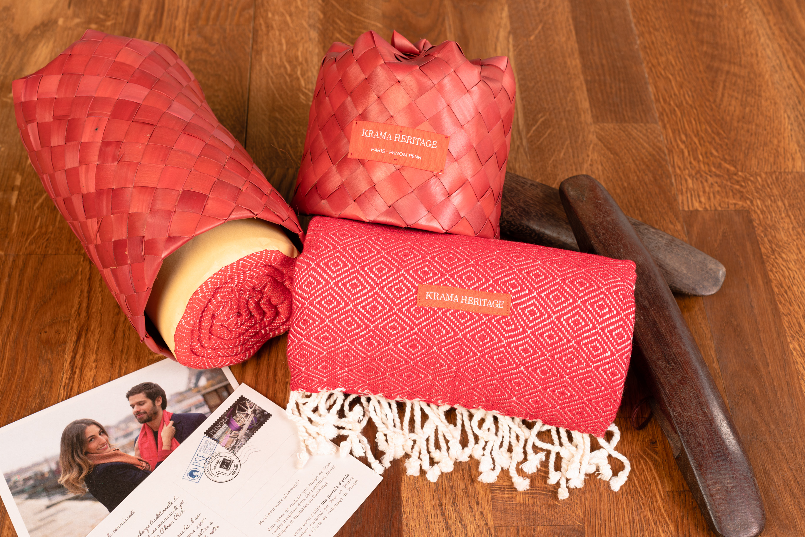 Le Grand Krama Rouge Coquelicot 2