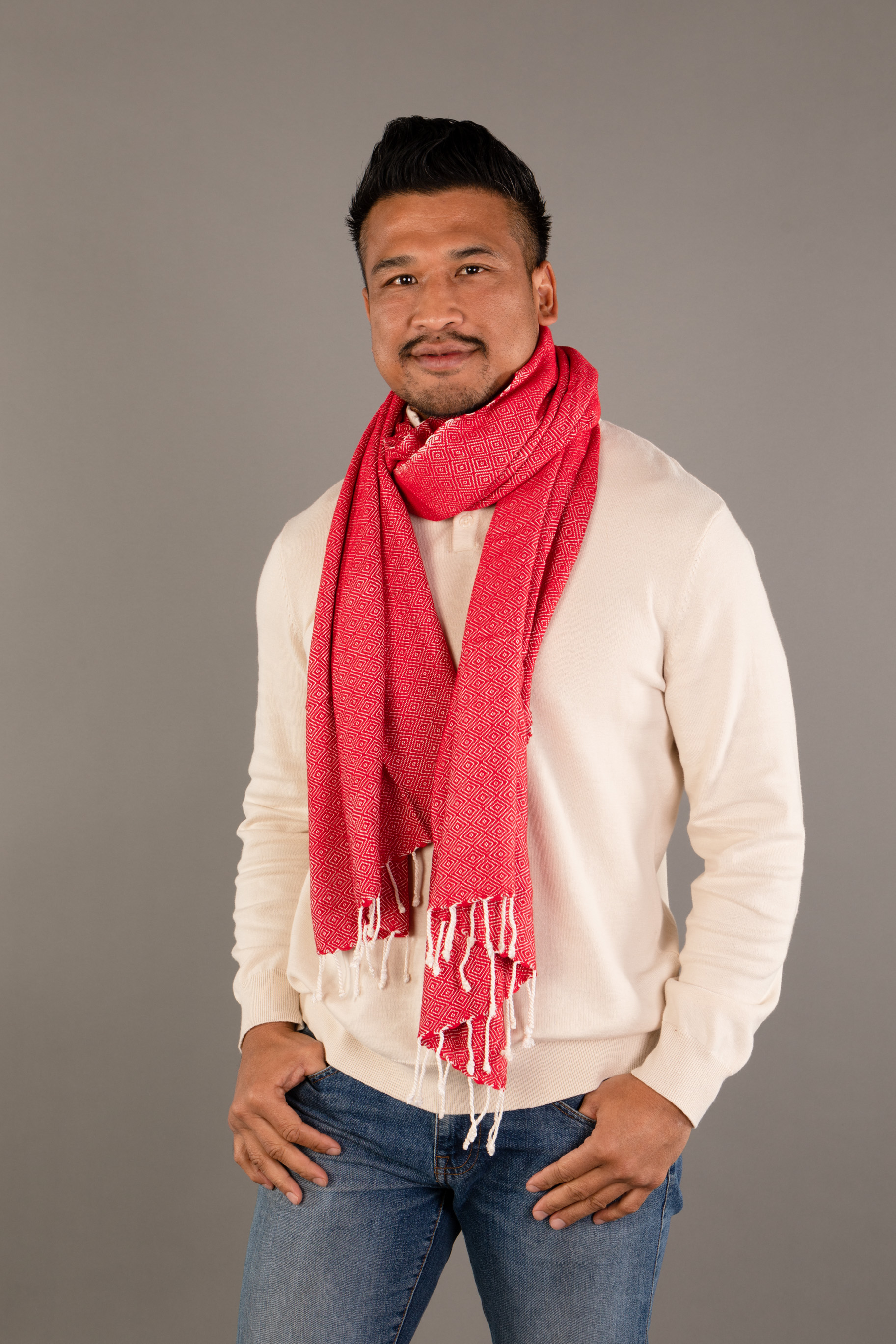Le Grand Krama Rouge Coquelicot 3