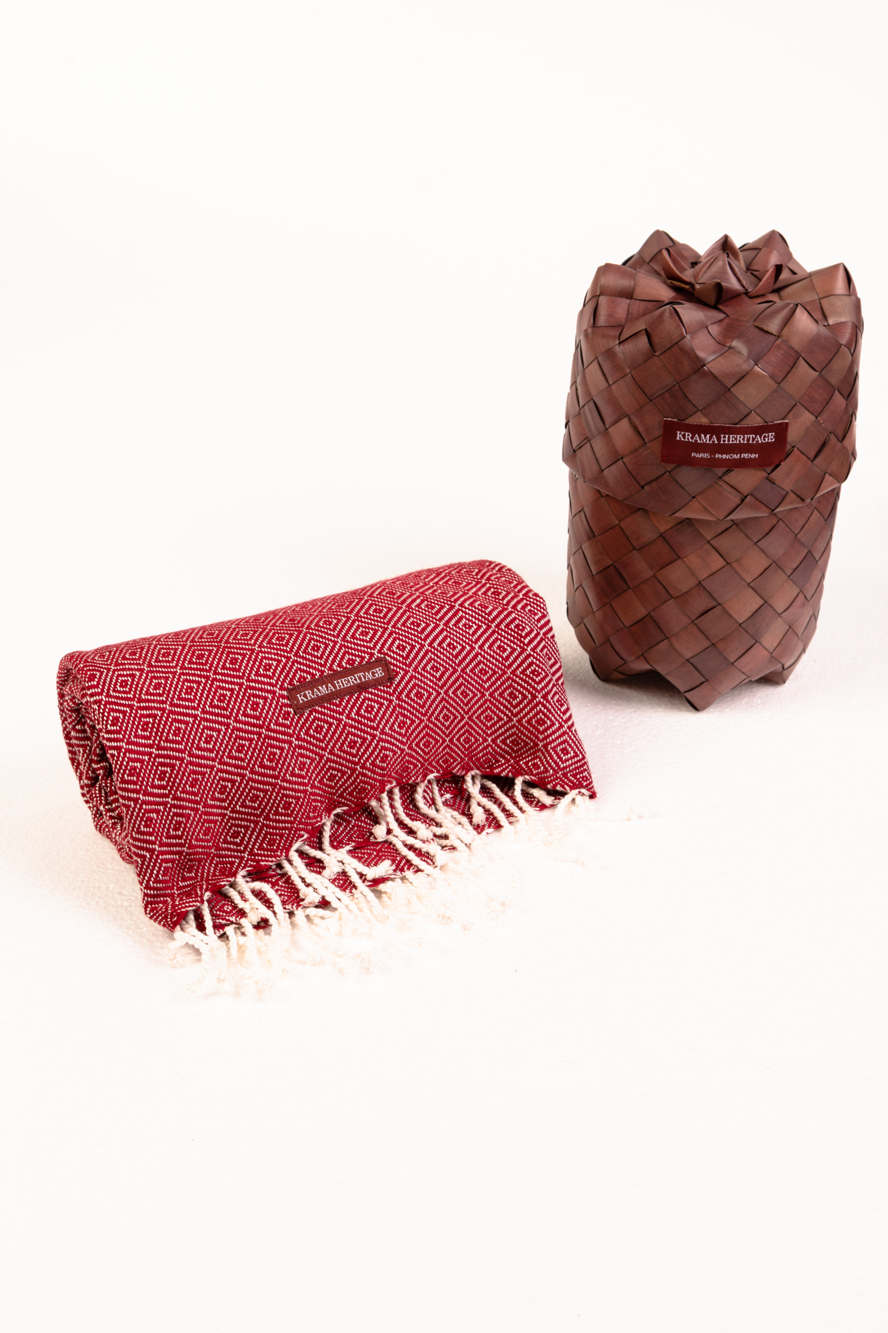 Le Grand Krama Chaud Rouge Brique 3