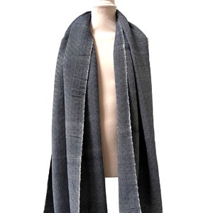 Le Grand Krama Chaud Epais Bleu Marine