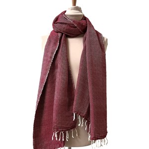 Le Grand Krama Chaud Epais Bordeaux