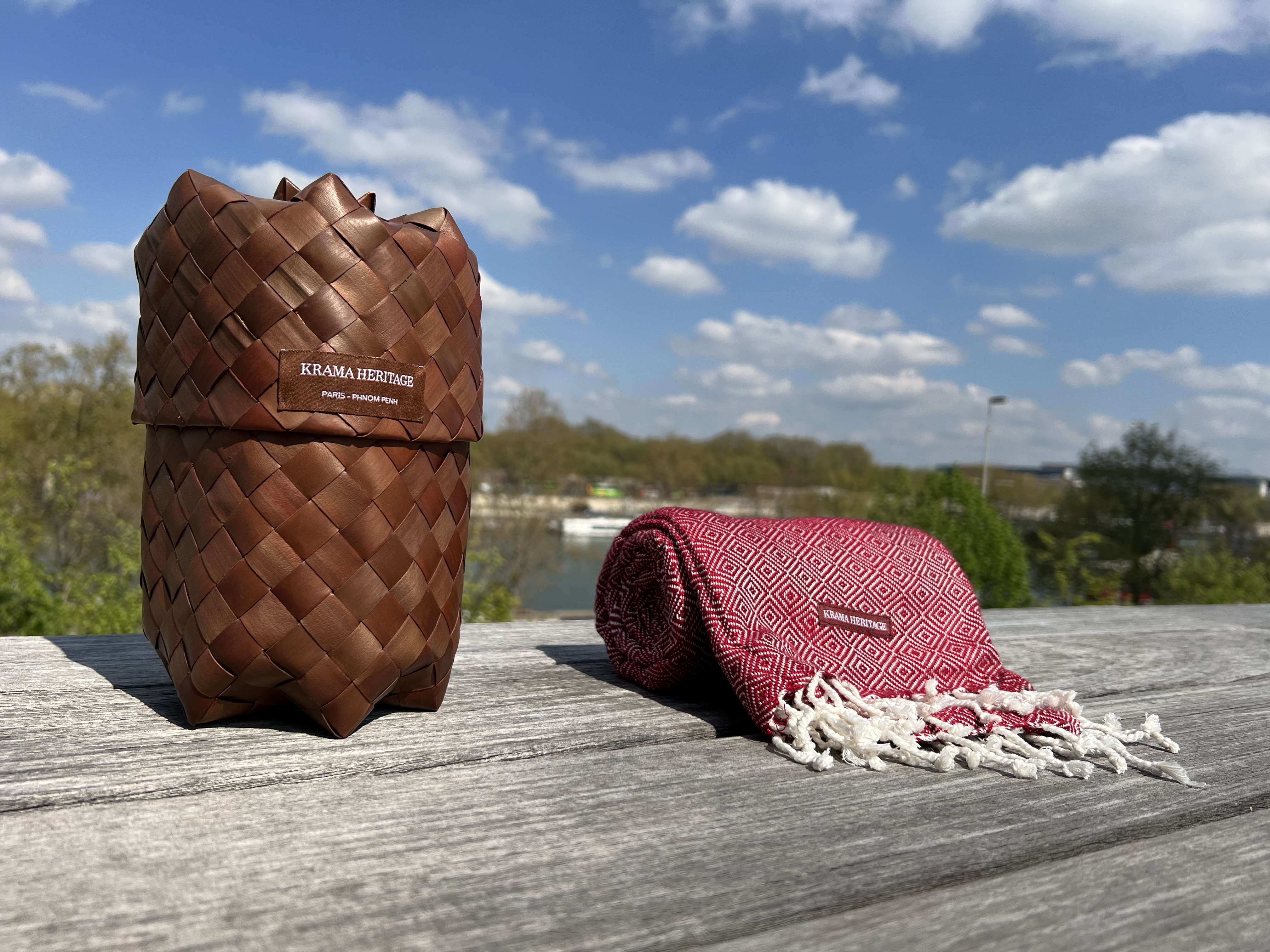 Le Grand Krama Chaud Epais Bordeaux 4