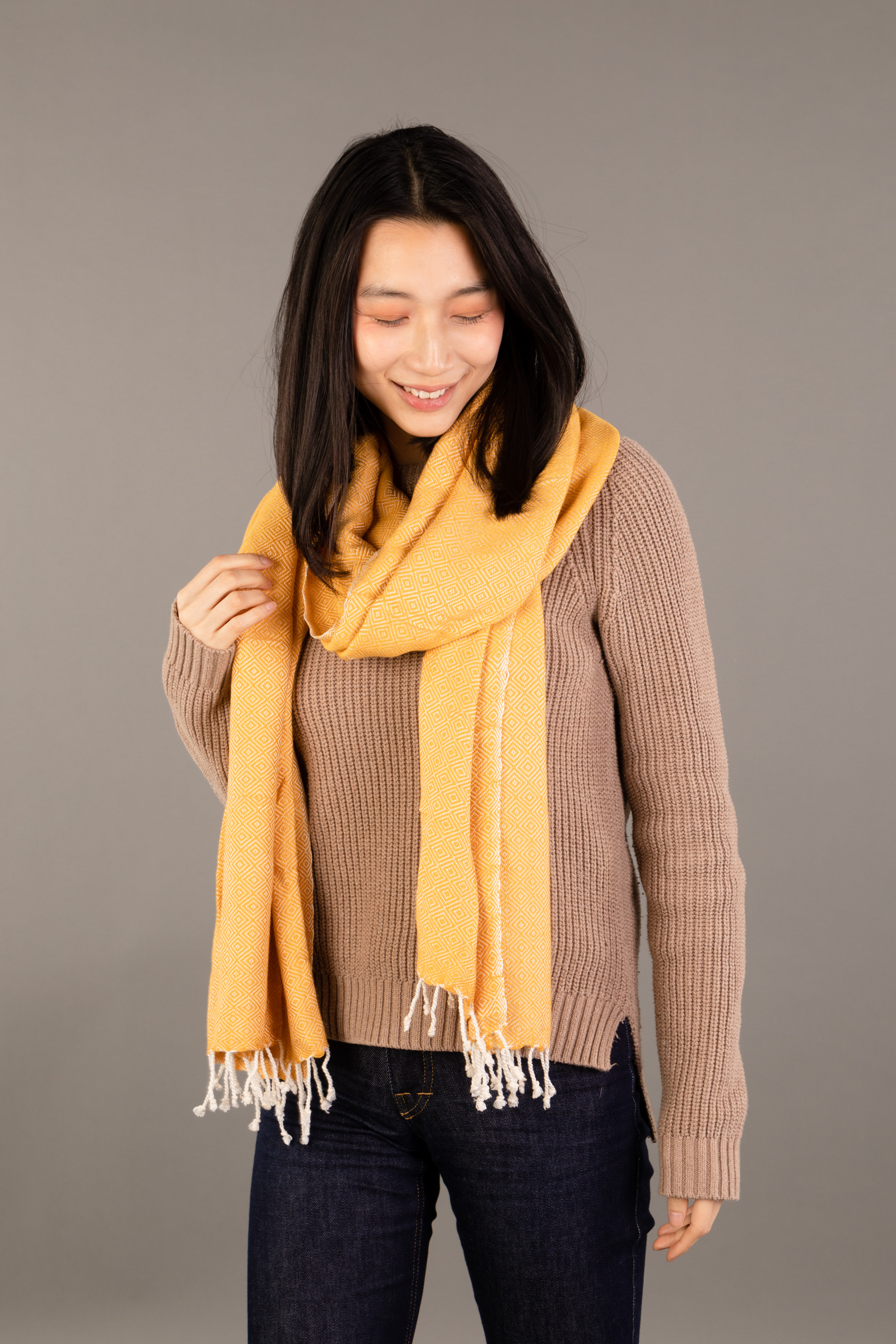 Le Grand Krama Chaud Epais Or 4