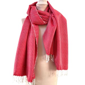 Le Grand Krama Chaud Epais Rouge Coquelicot