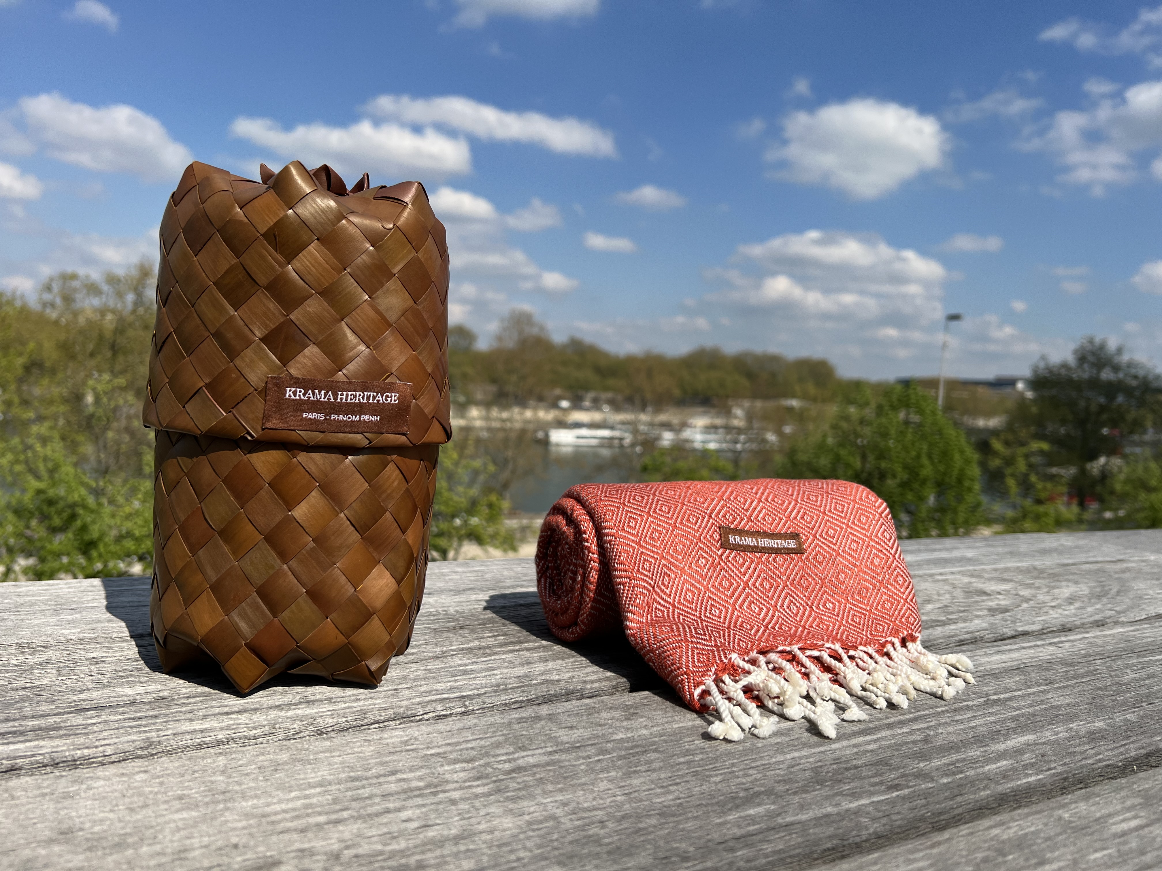 Le Grand Krama Chaud Epais Noisette 8