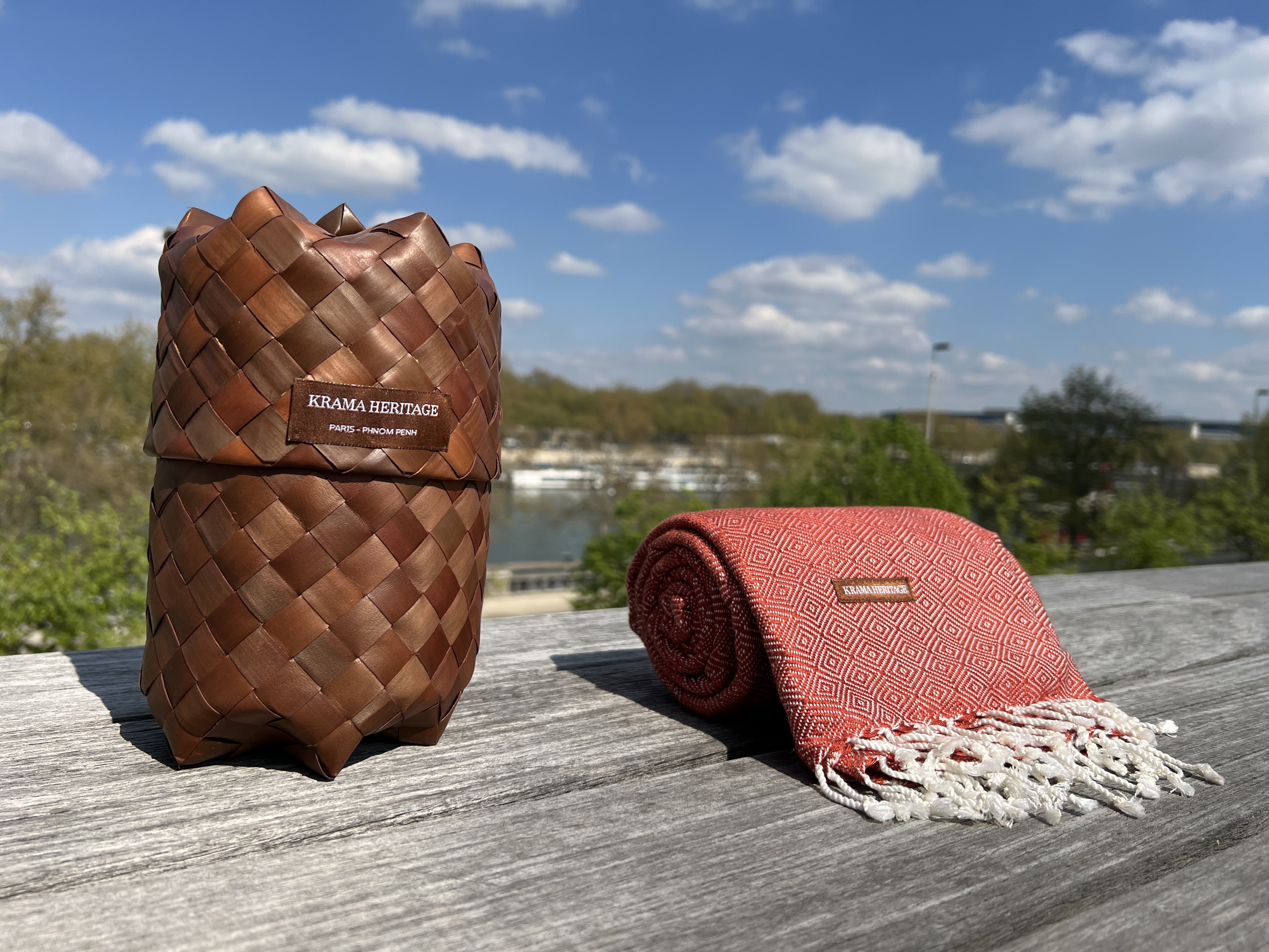 Le Grand Krama Chaud Epais Noisette 9