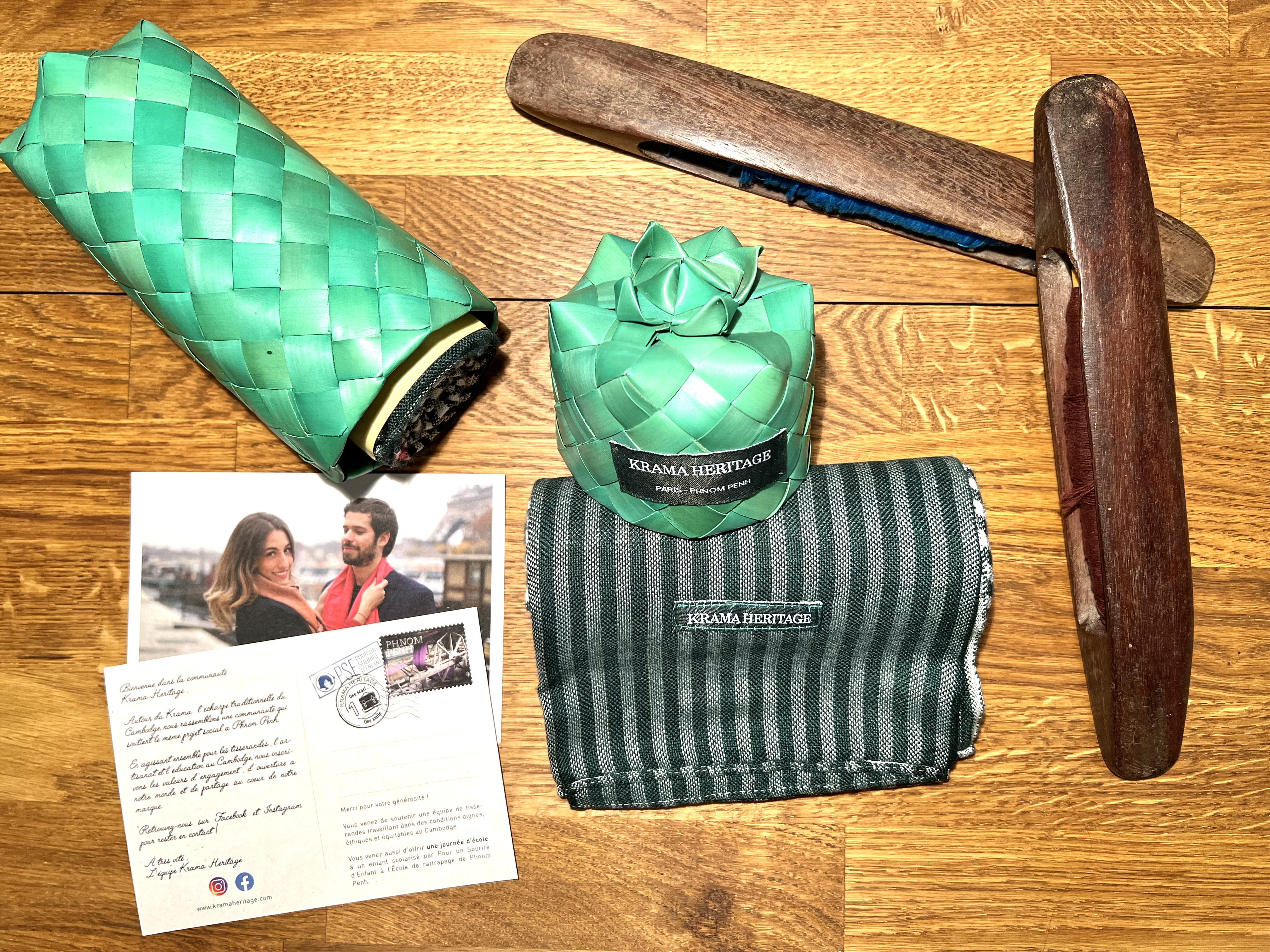 Le Grand Krama Origine Olive 2