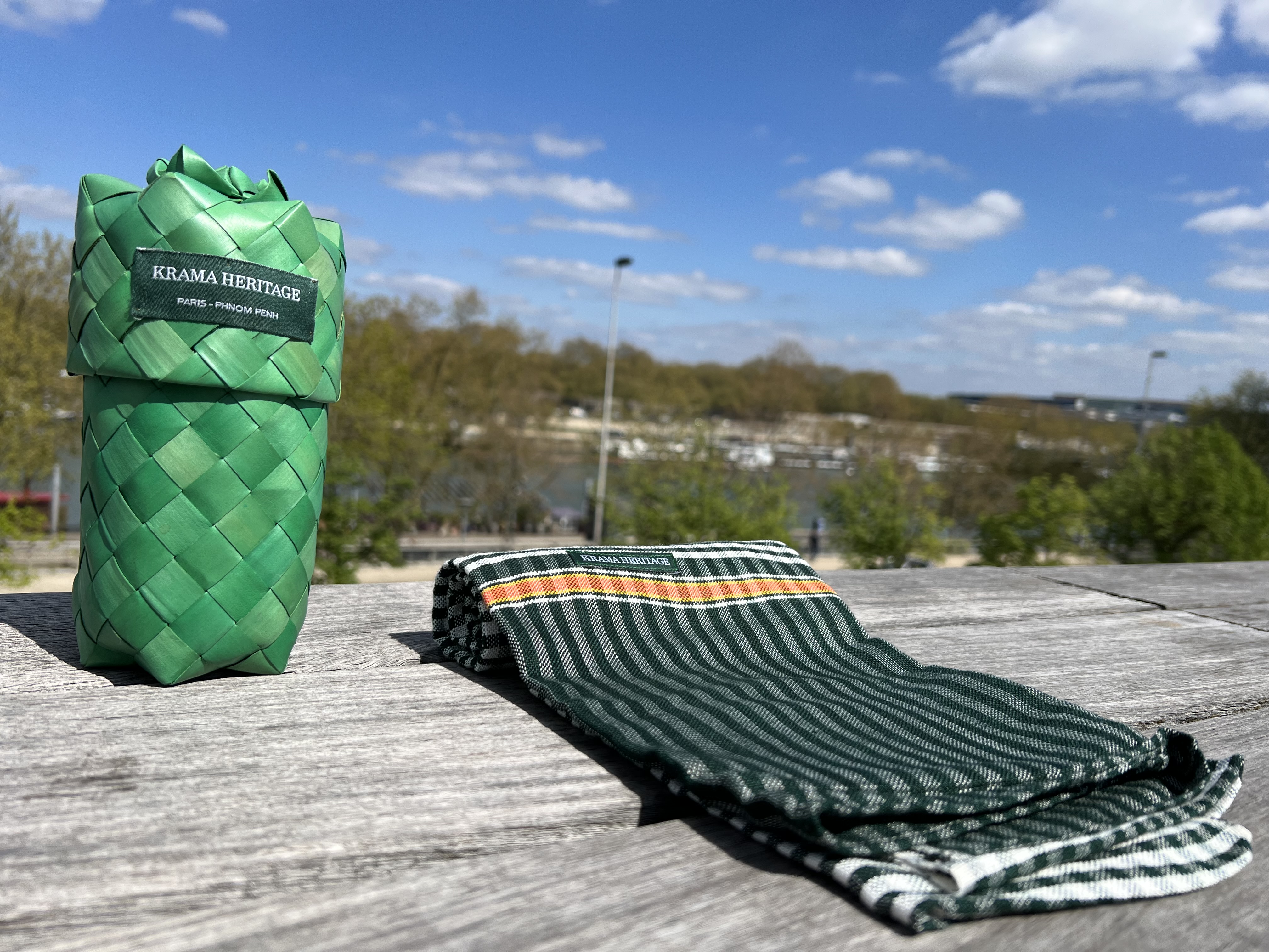 Le Grand Krama Origine Olive 6