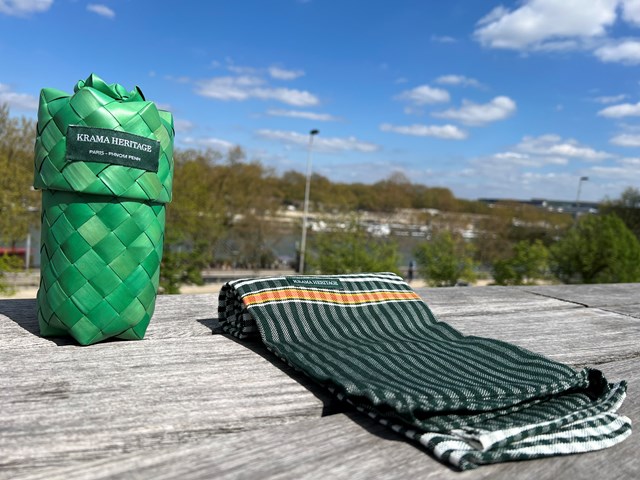 Le Grand Krama Origine Olive 6