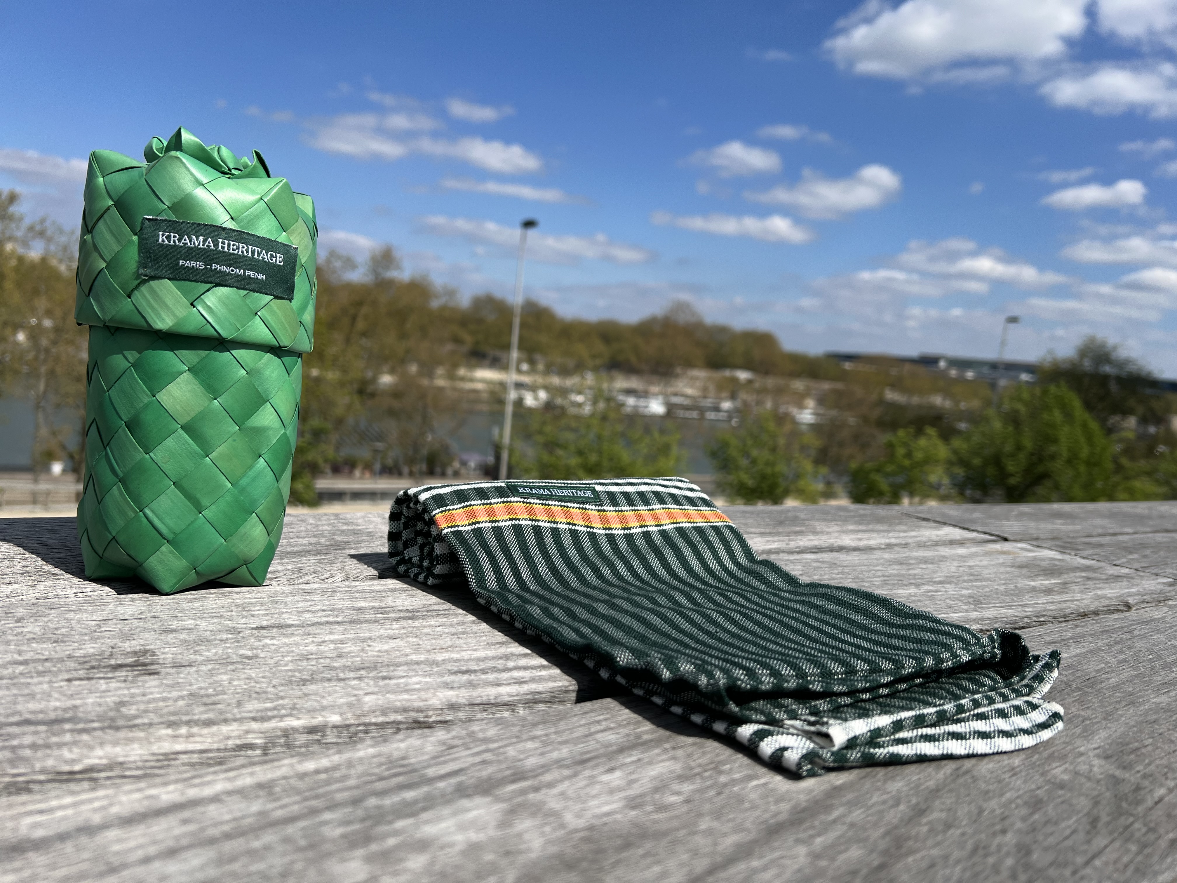 Le Grand Krama Origine Olive 7