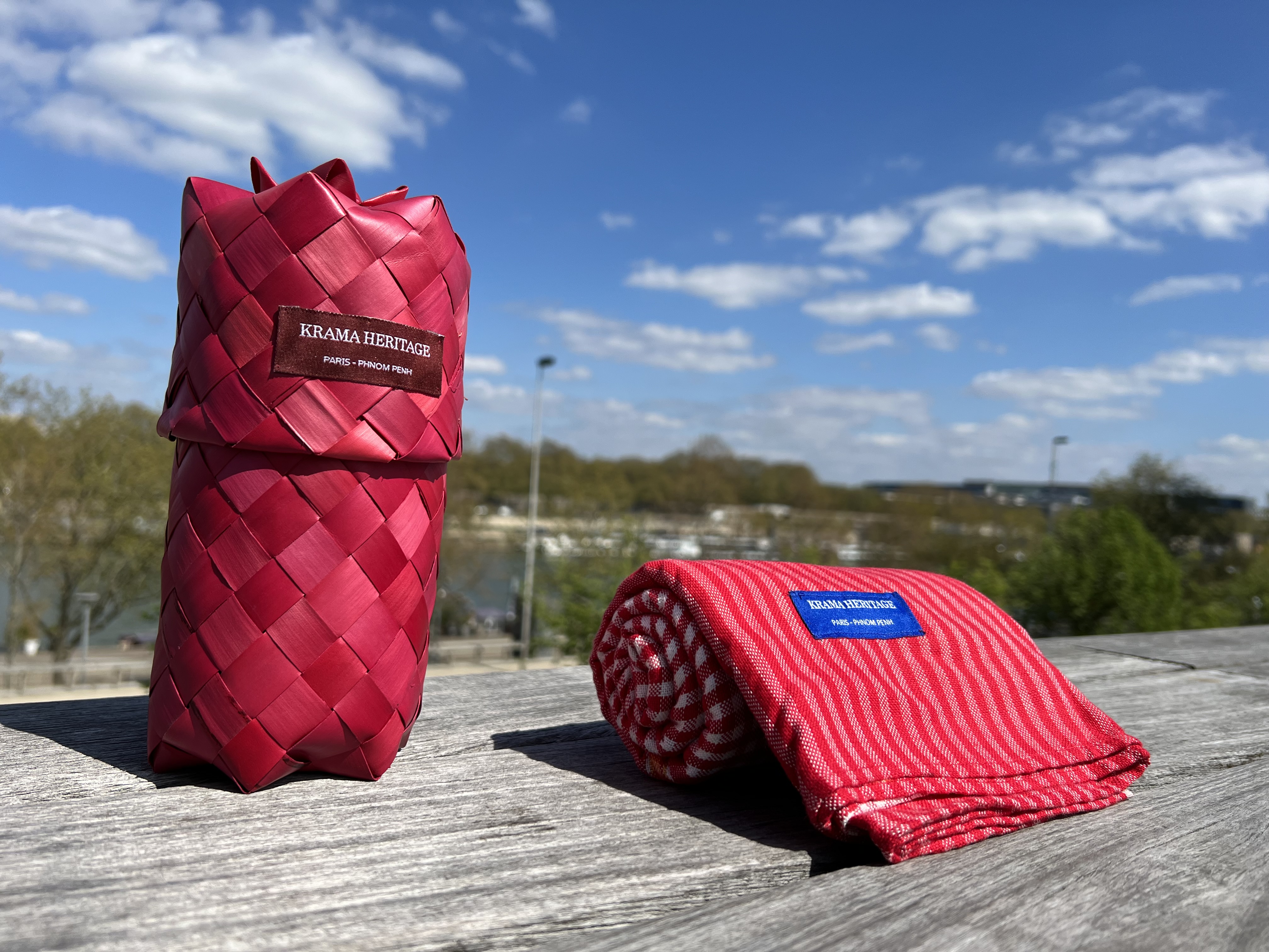 Le Krama Origine Coquelicot 3 Tours 6