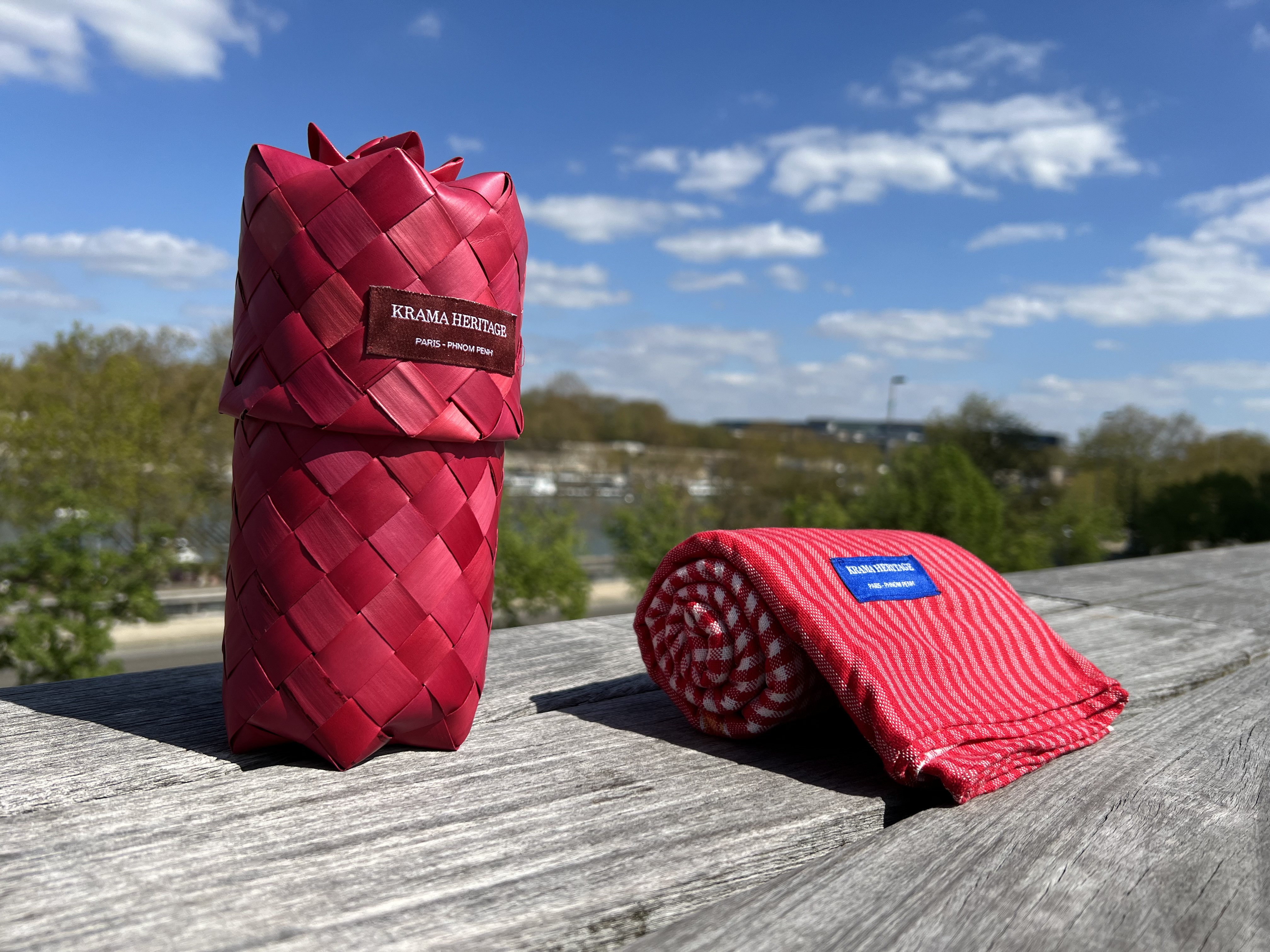 Le Krama Origine Coquelicot 3 Tours 7