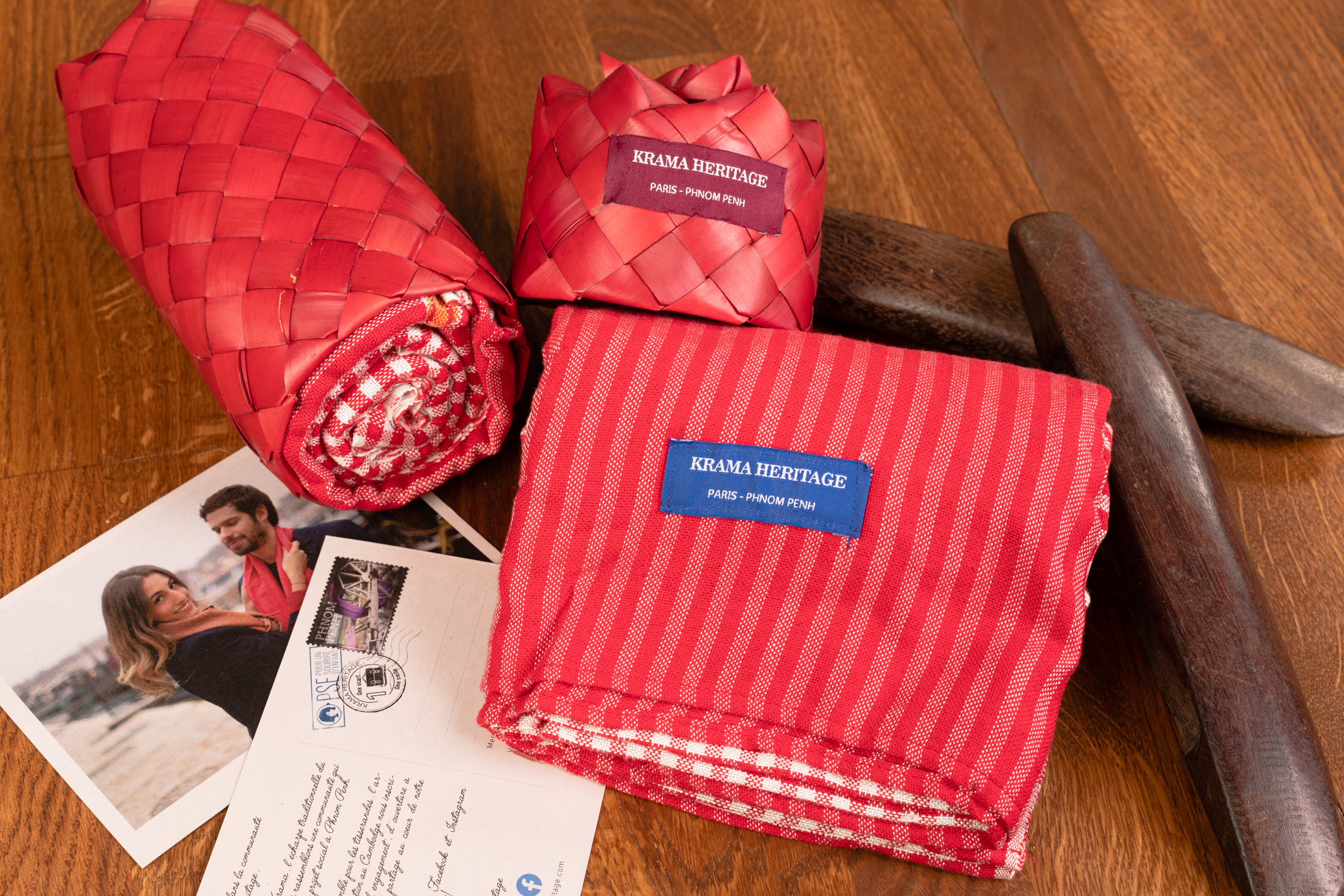 Le Krama Origine Coquelicot 3 Tours 2