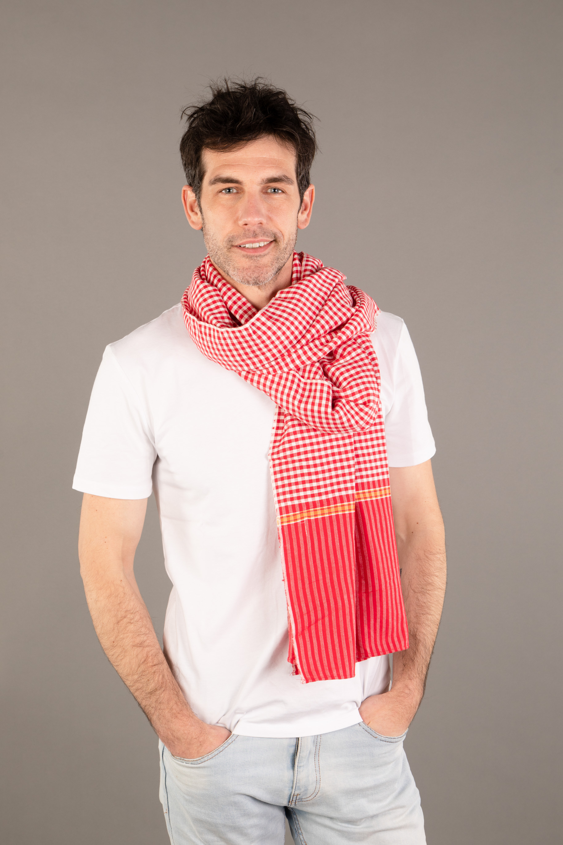 Le Krama Origine Coquelicot 3 Tours 3