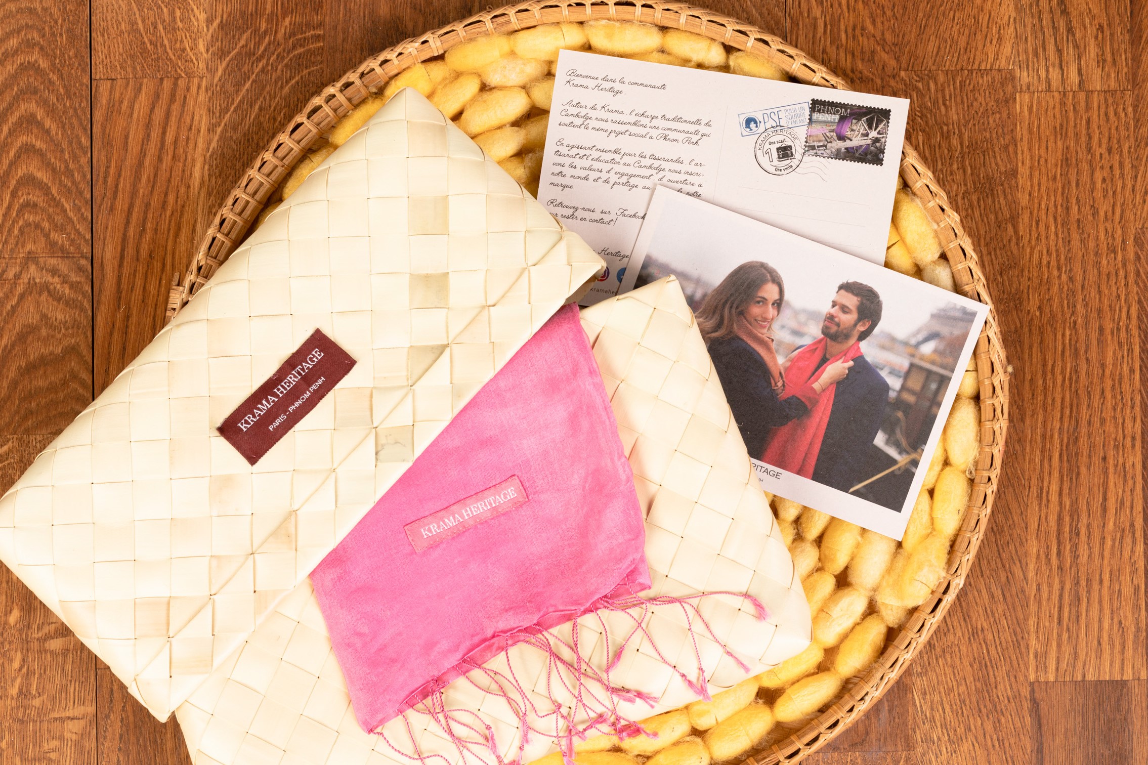 Le Krama Soyeux Rose Bonbon 2