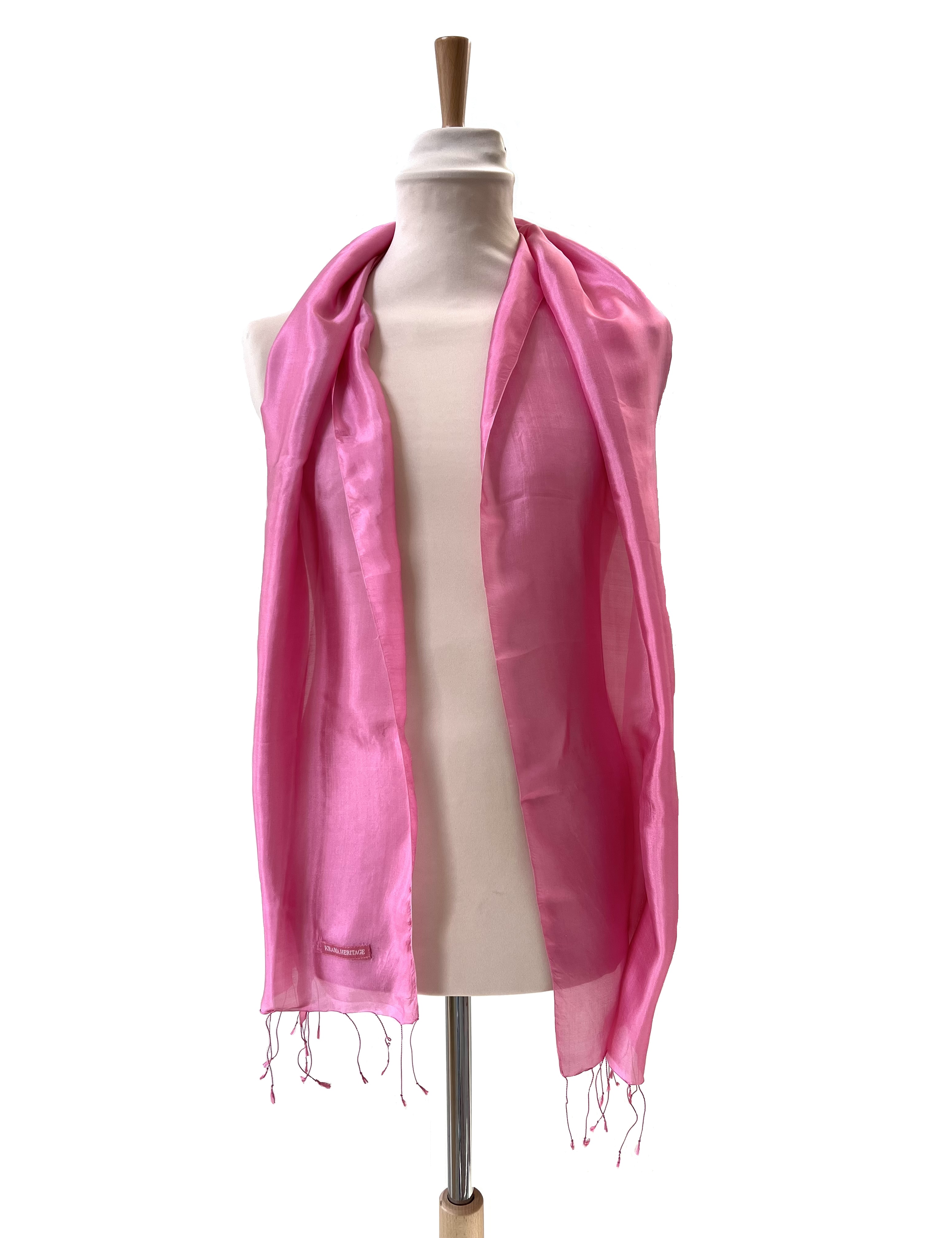 Le Krama Soyeux Rose Bonbon 5