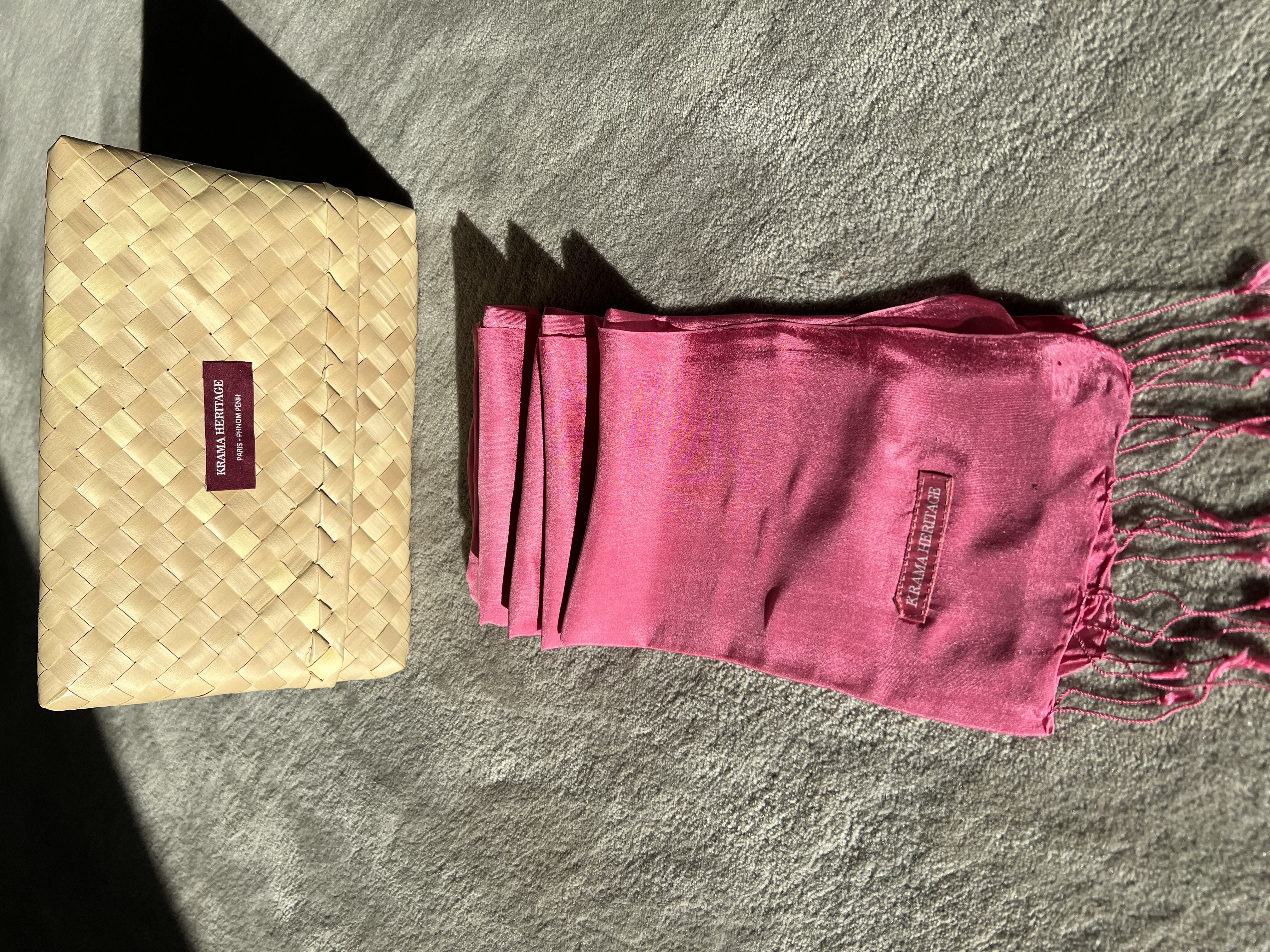 Le Krama Soyeux Rose Bonbon 6