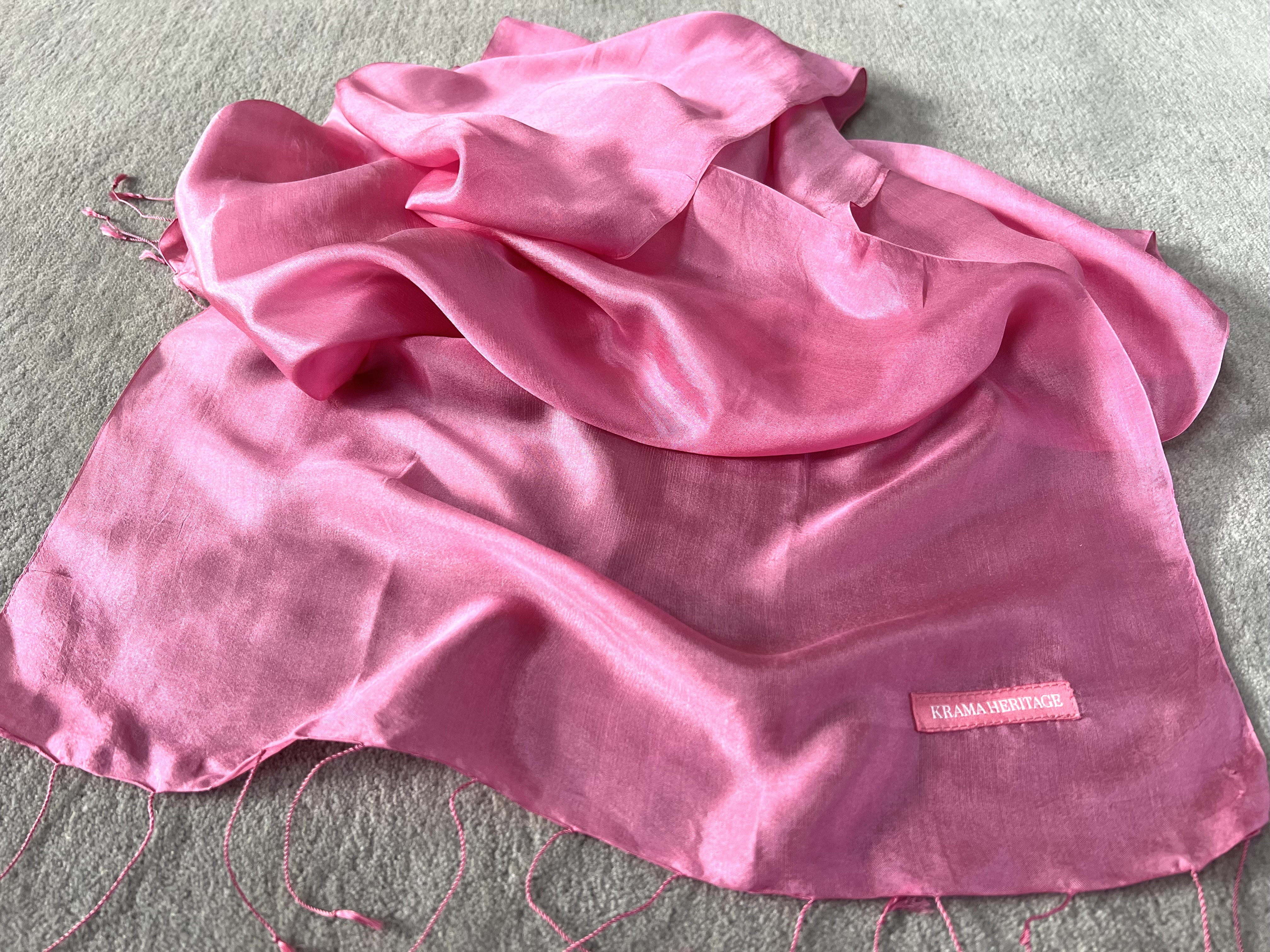 Le Krama Soyeux Rose Bonbon 8