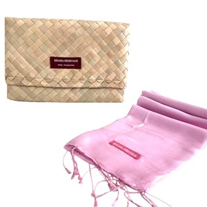 Le Krama Soyeux Rose Clair
