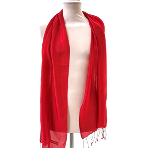 Le Krama Soyeux Rouge Garance